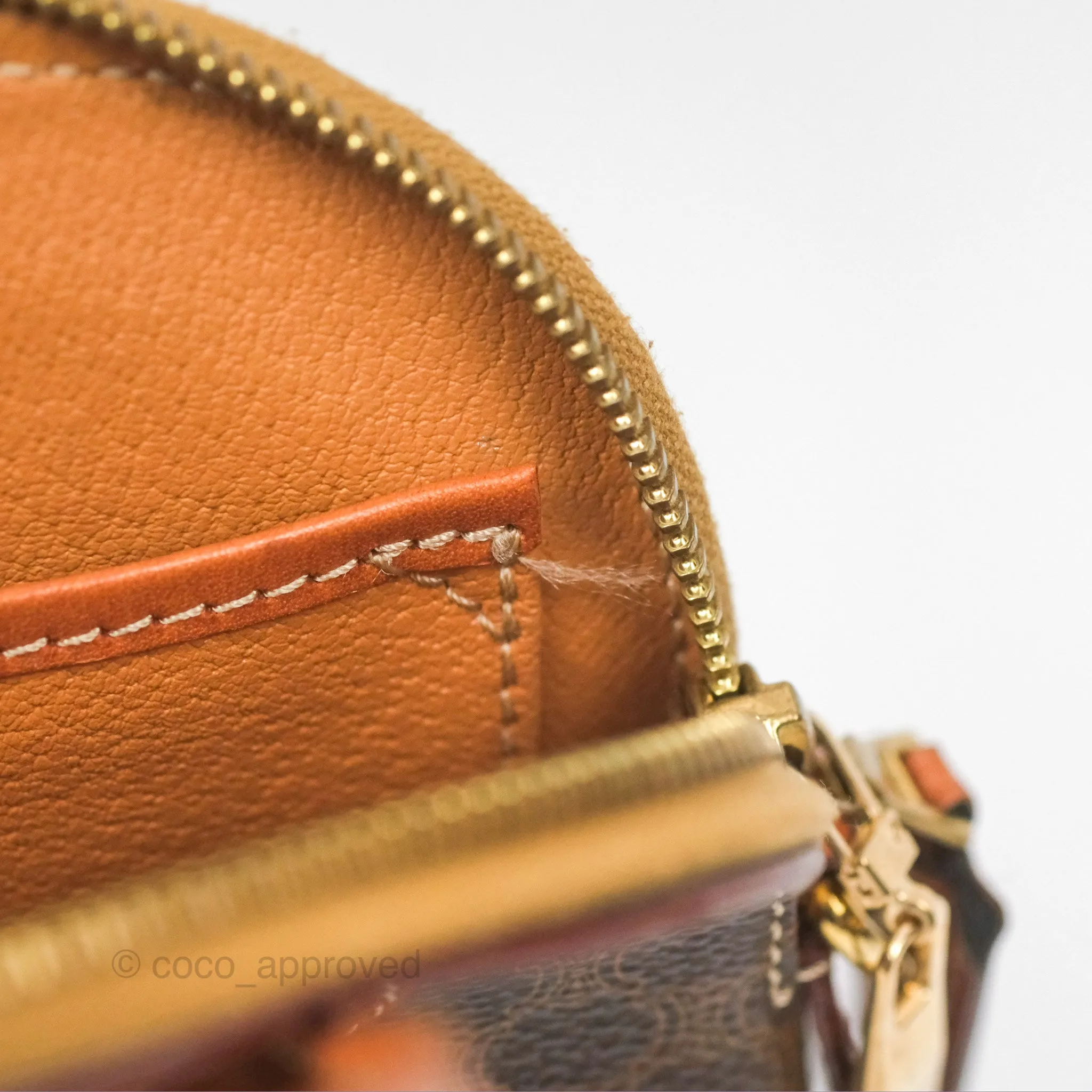 Celine Vintage Macadam Top Handle Bag Tan Brown