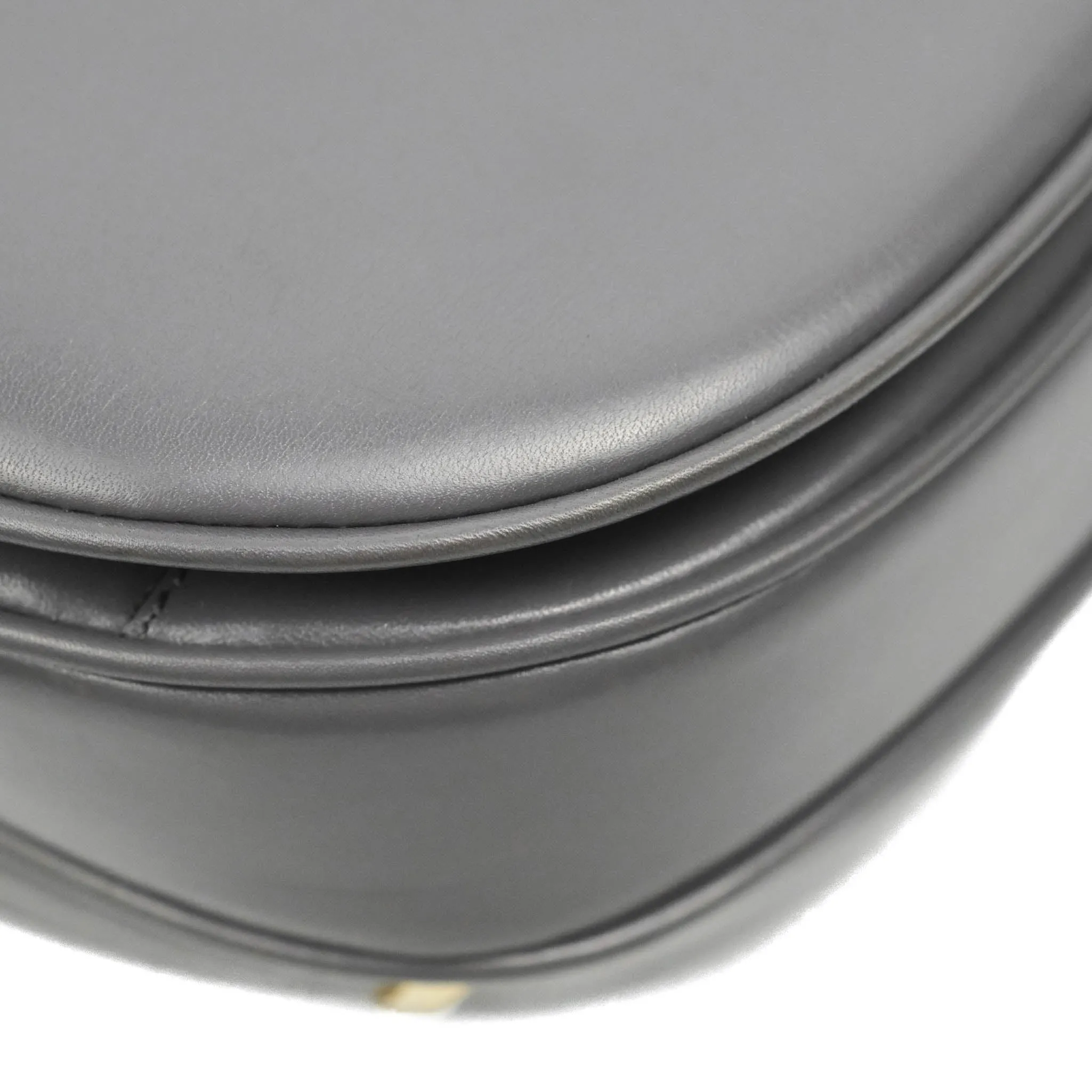 Celine Vintage Royal Triomphe Lock Crossbody Bag Grey