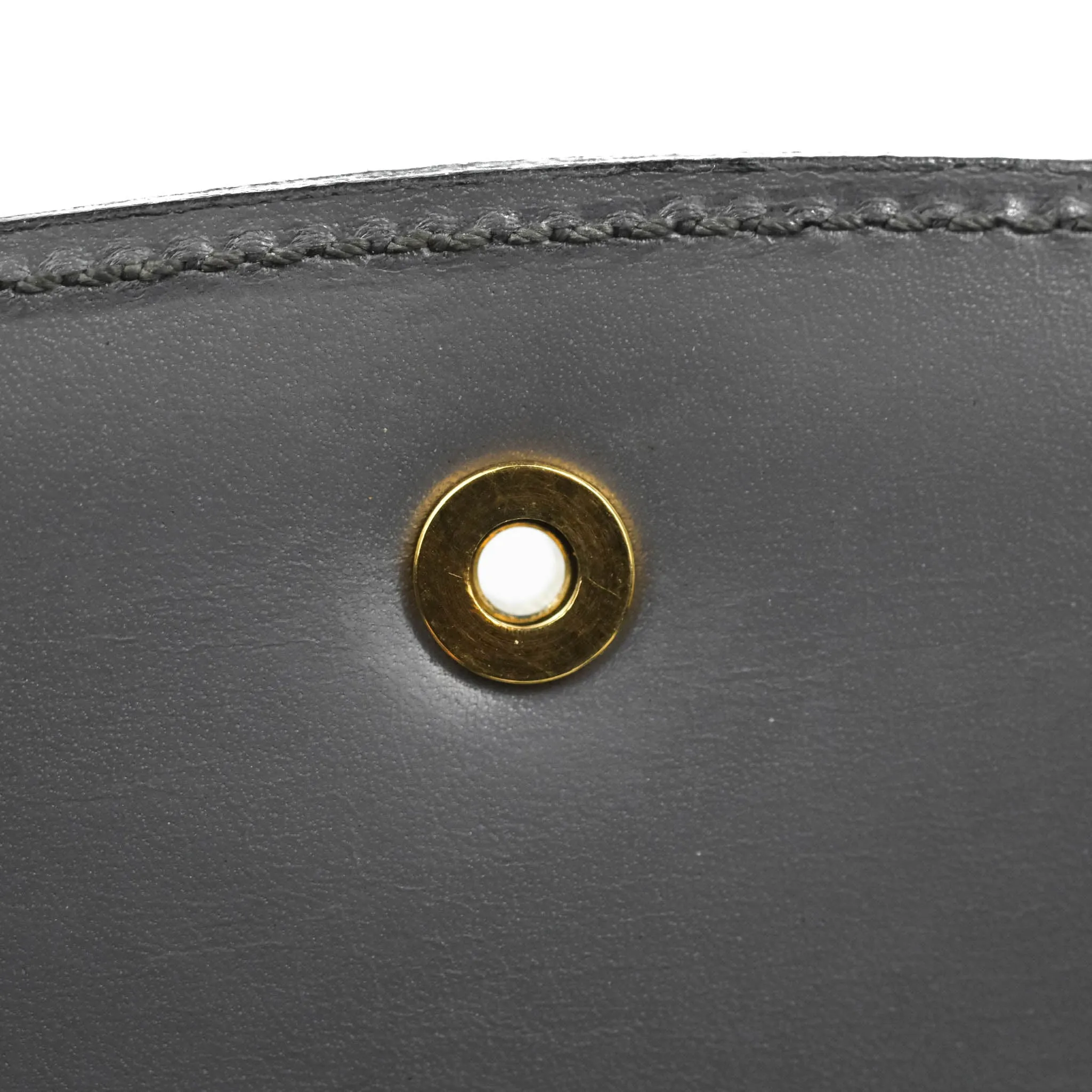 Celine Vintage Royal Triomphe Lock Crossbody Bag Grey