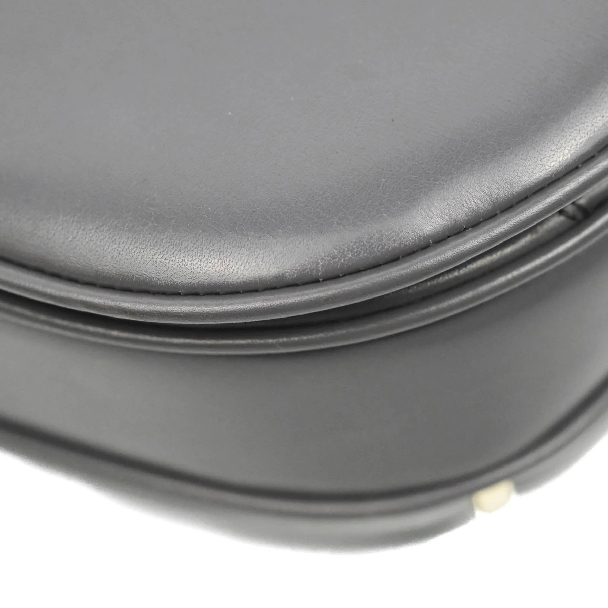 Celine Vintage Royal Triomphe Lock Crossbody Bag Grey
