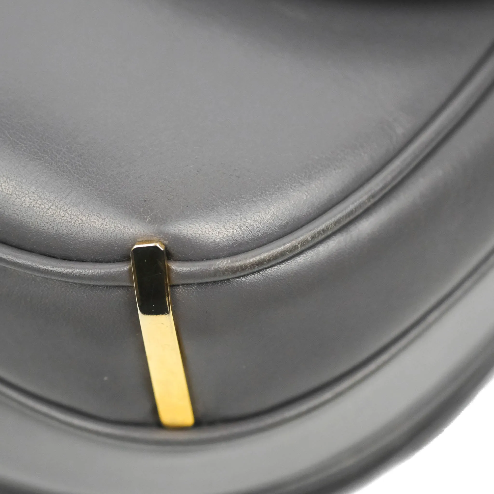 Celine Vintage Royal Triomphe Lock Crossbody Bag Grey