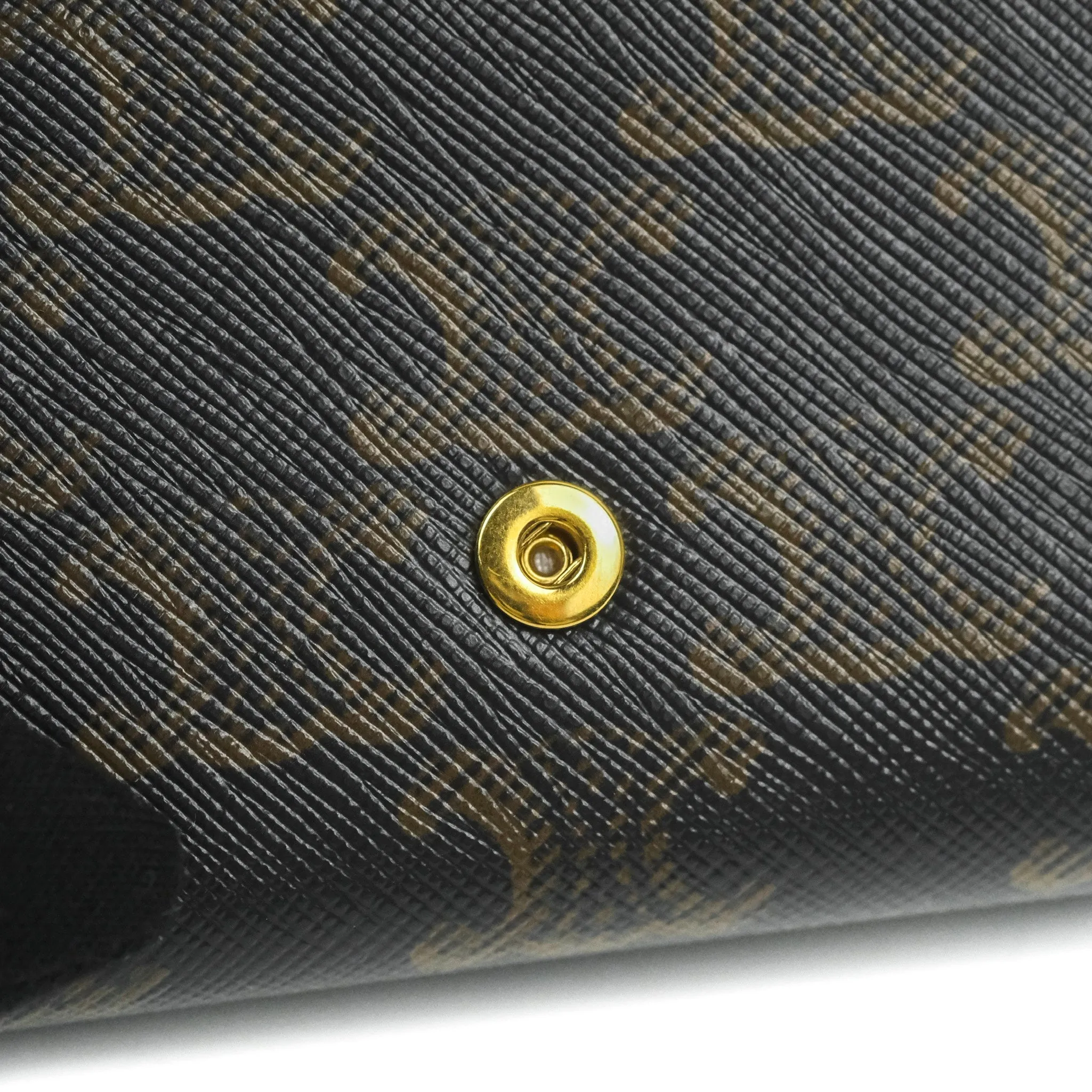 Celine Wallet In Triomphe Canvas Tan Lambskin