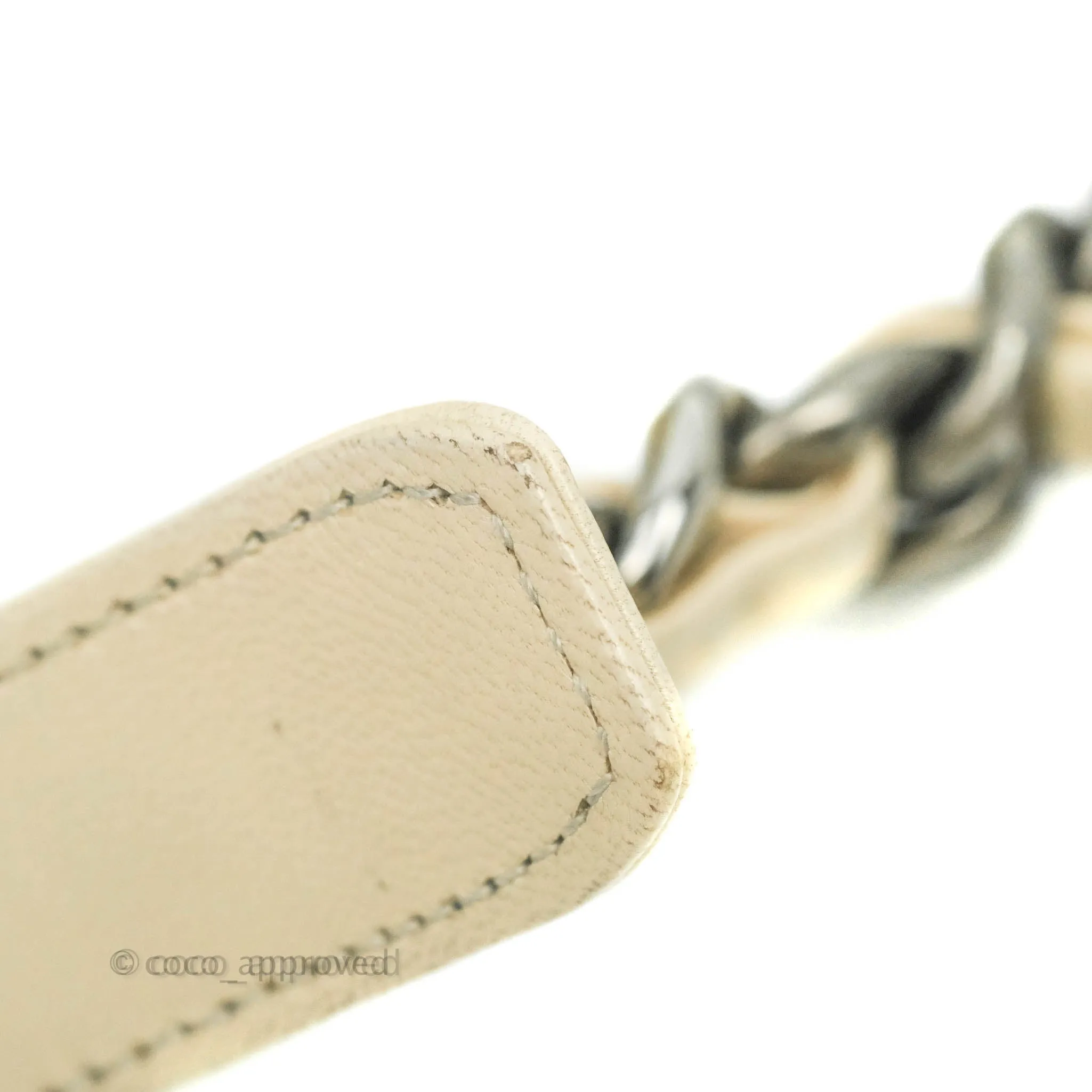 Chanel 19 Medium Beige Cream Goatskin Mixed Hardware
