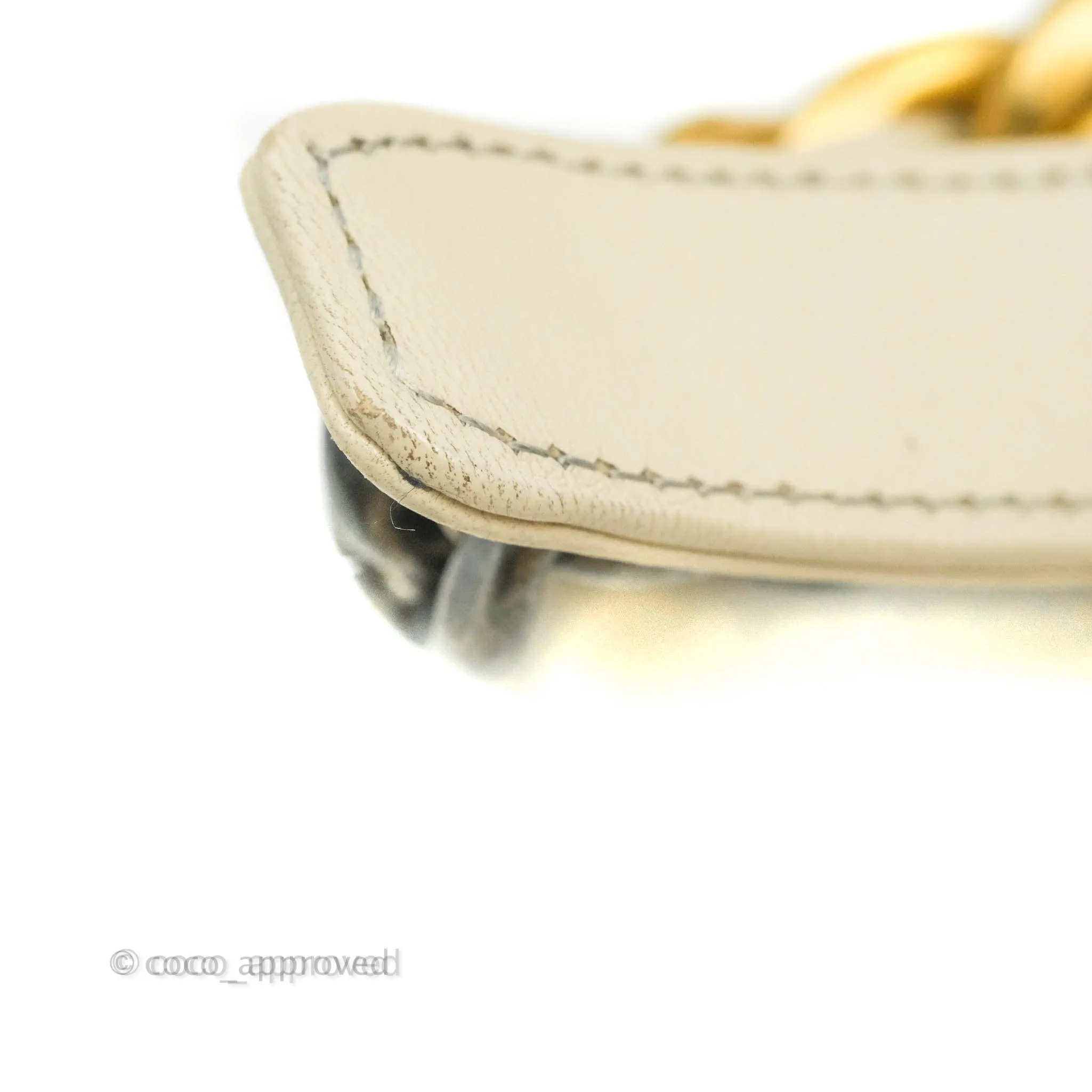 Chanel 19 Medium Beige Cream Goatskin Mixed Hardware