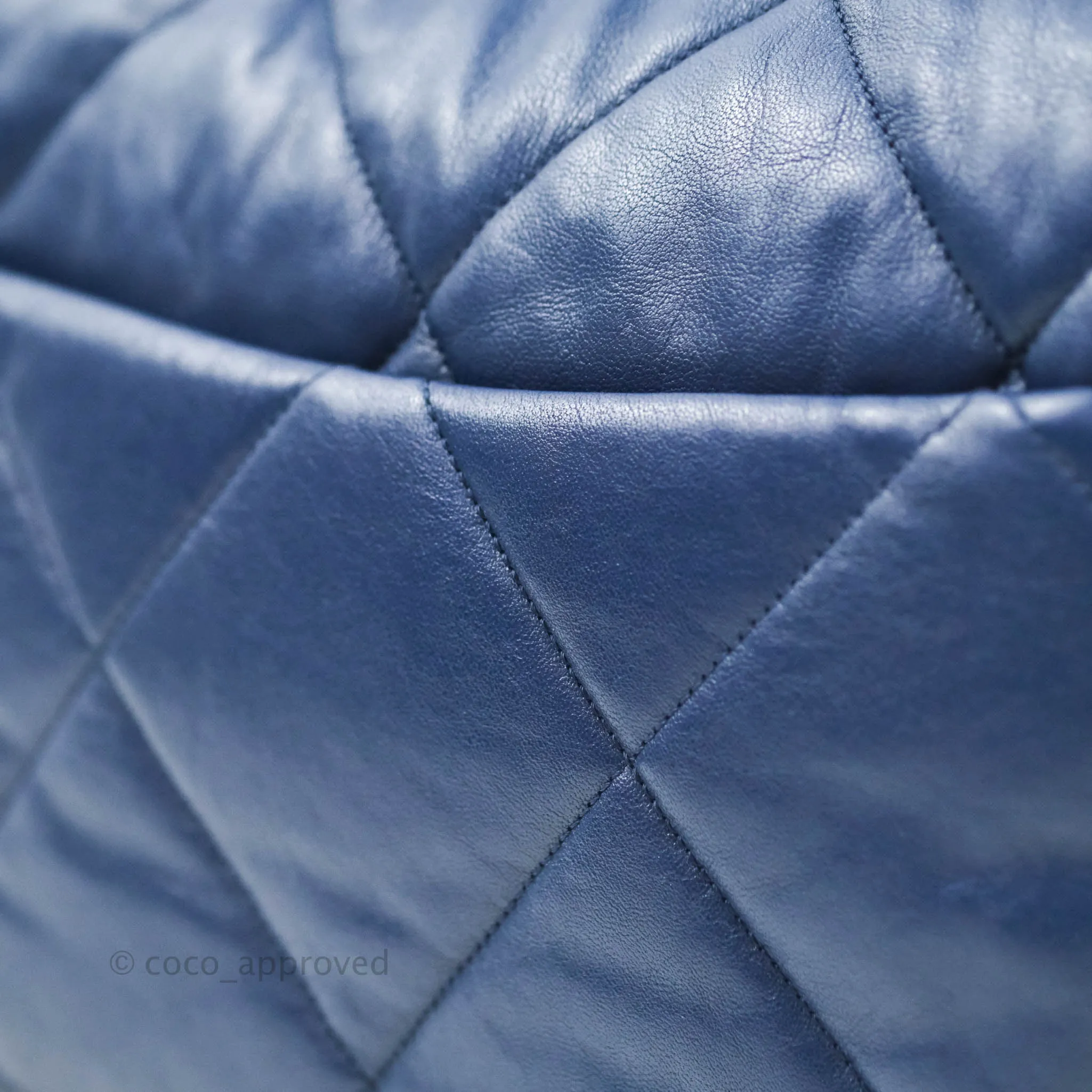 Chanel 19 Medium Blue Mixed Hardware Goatskin
