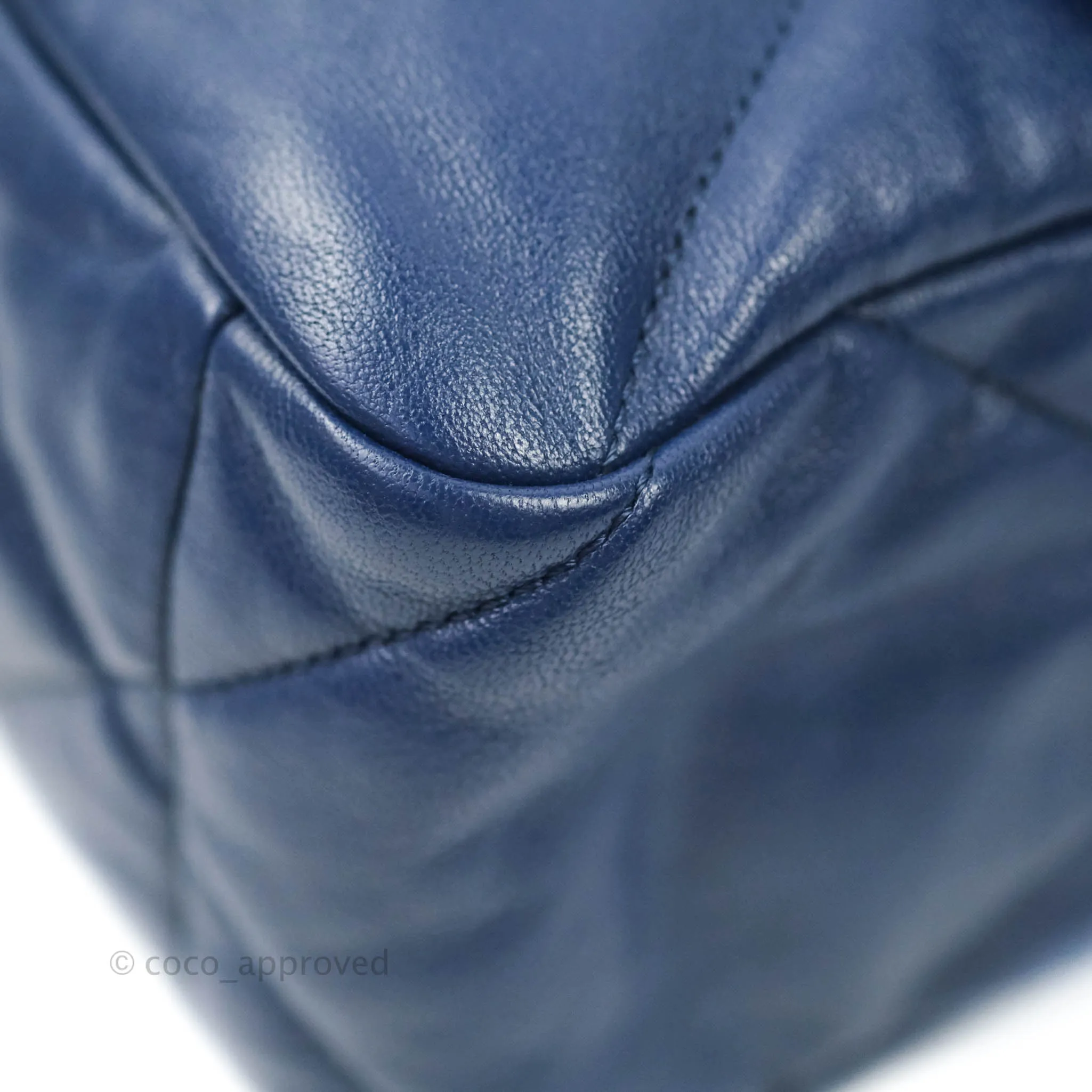 Chanel 19 Medium Blue Mixed Hardware Goatskin