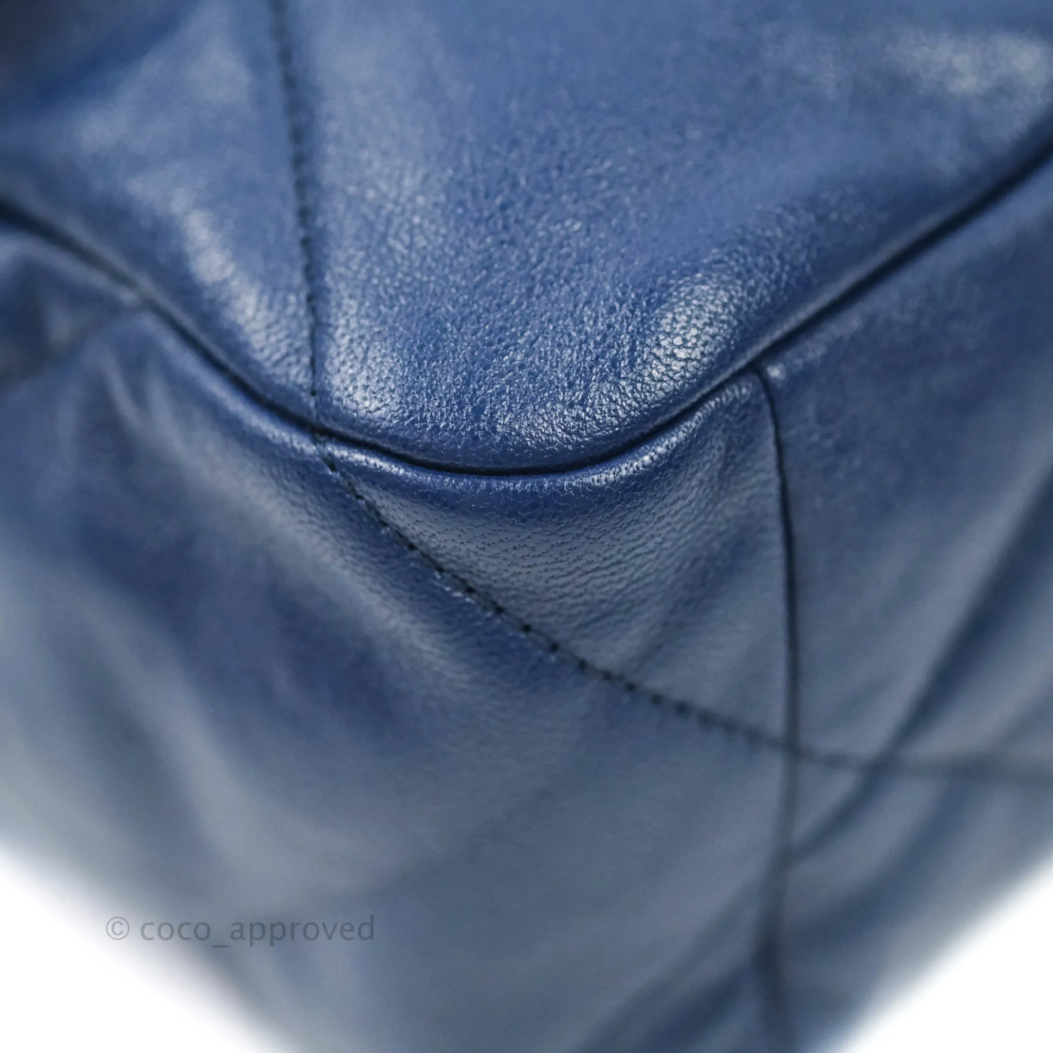 Chanel 19 Medium Blue Mixed Hardware Goatskin