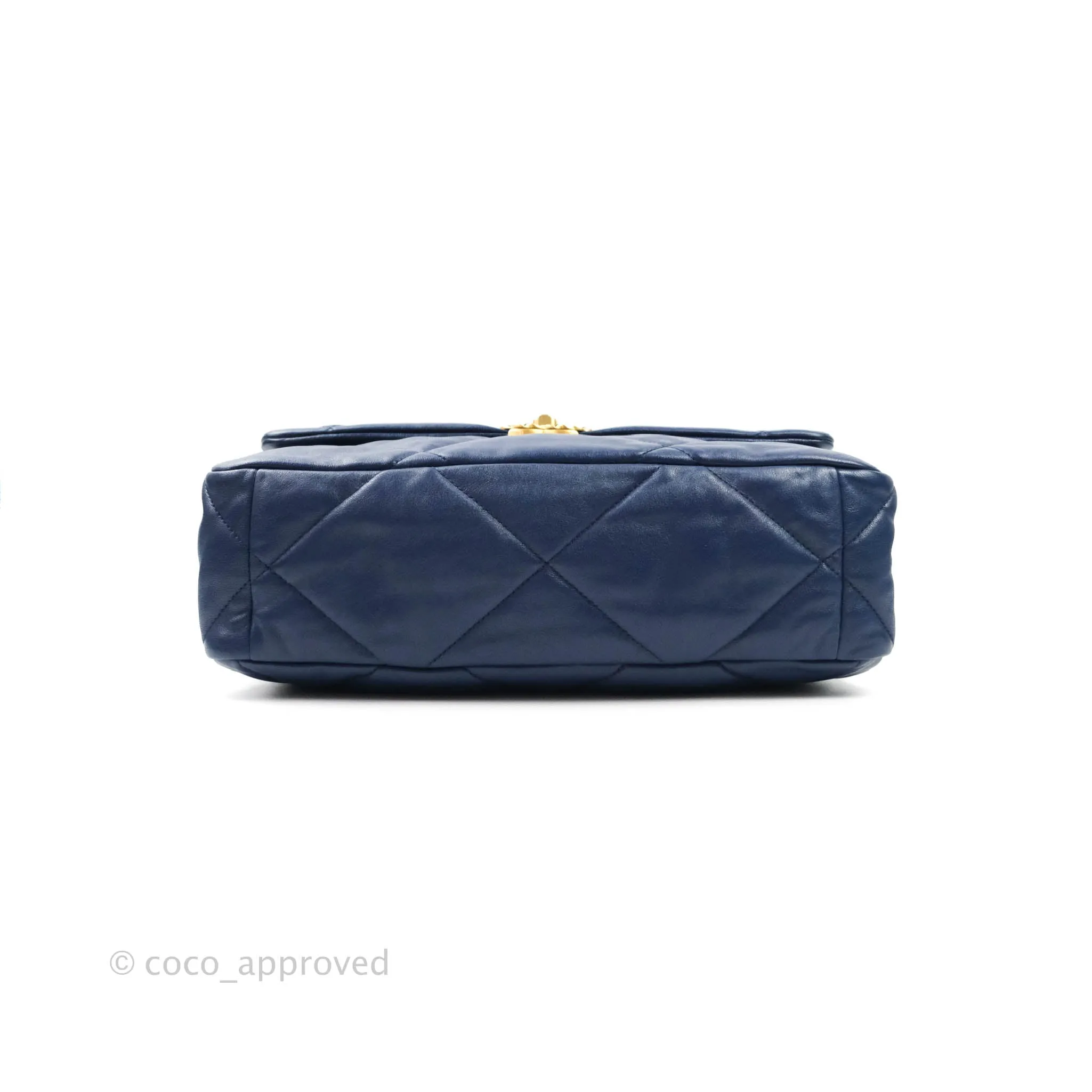 Chanel 19 Medium Blue Mixed Hardware Goatskin