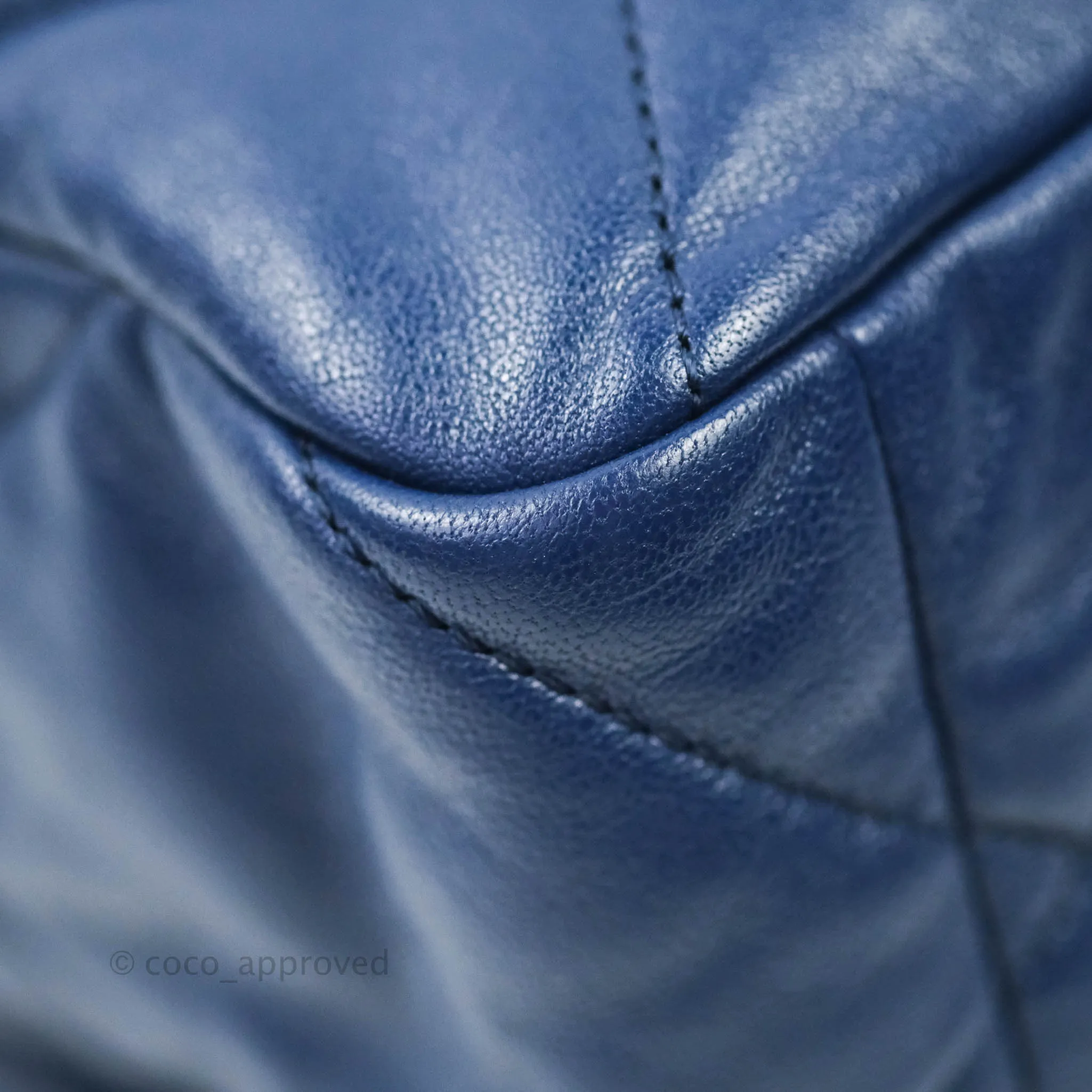 Chanel 19 Medium Blue Mixed Hardware Goatskin