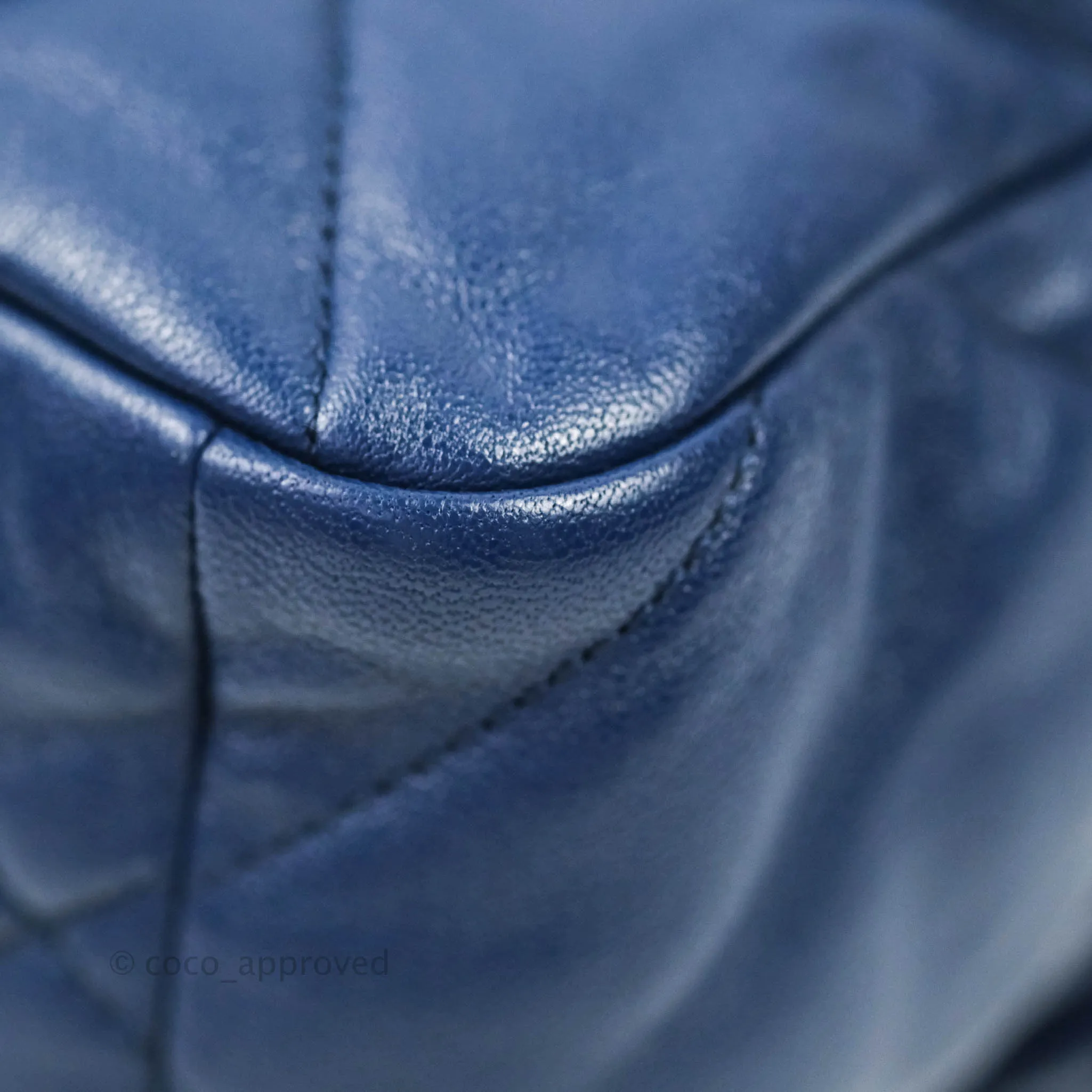 Chanel 19 Medium Blue Mixed Hardware Goatskin
