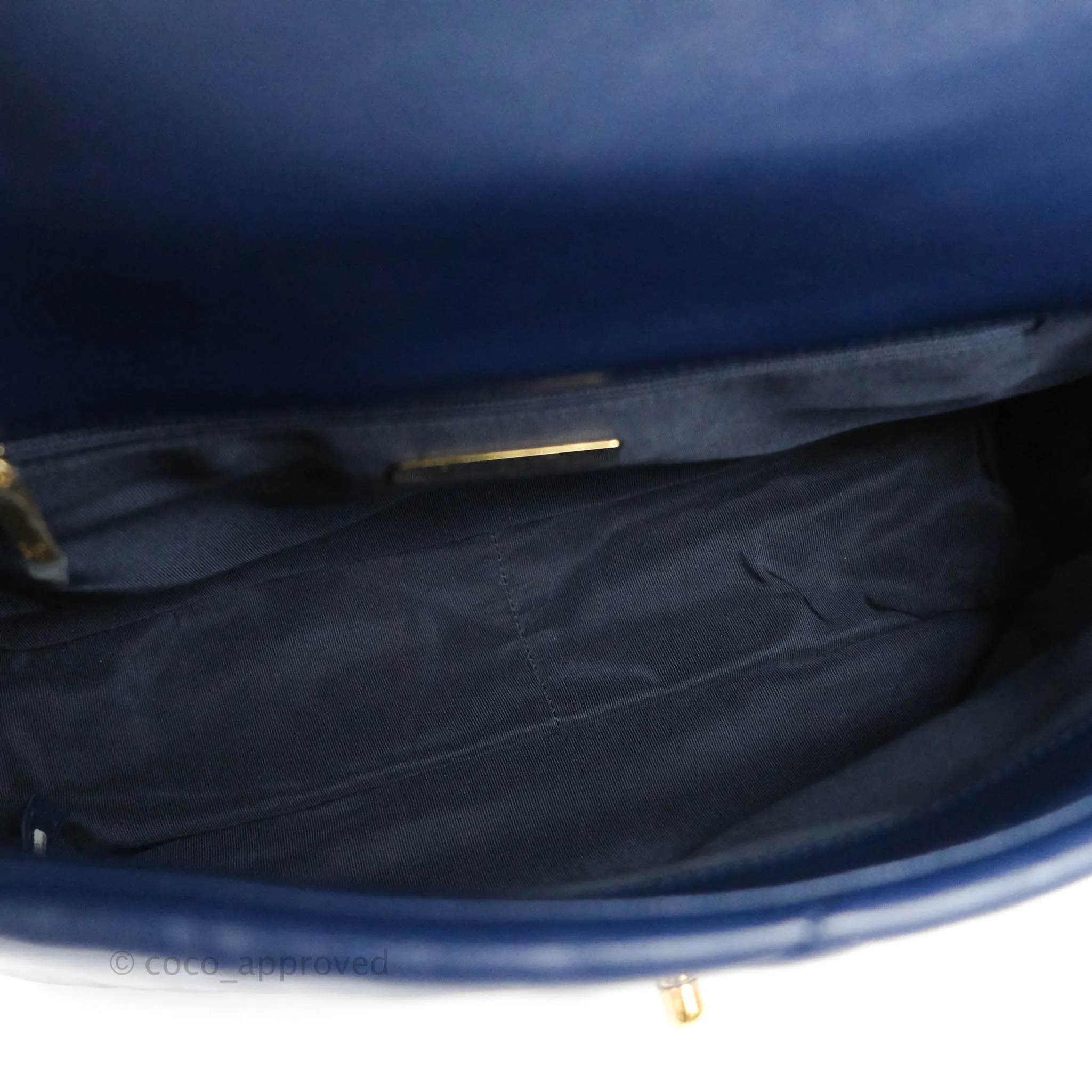 Chanel 19 Medium Blue Mixed Hardware Goatskin