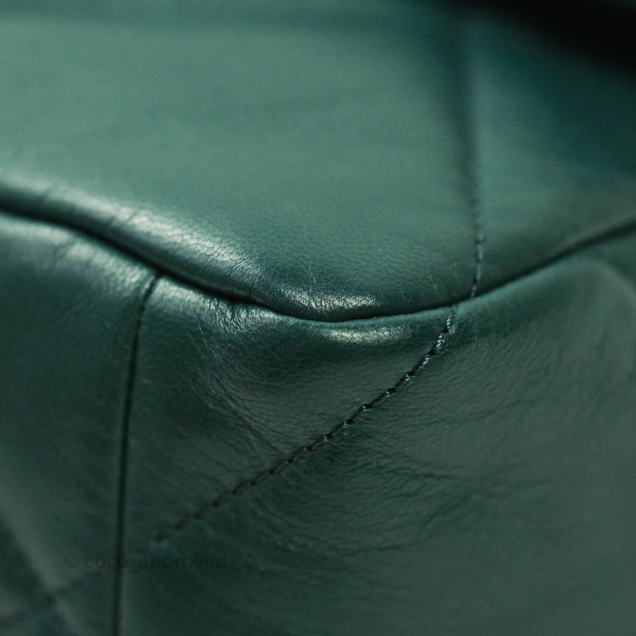 Chanel 19 Medium Dark Green Mixed Hardware Goatskin