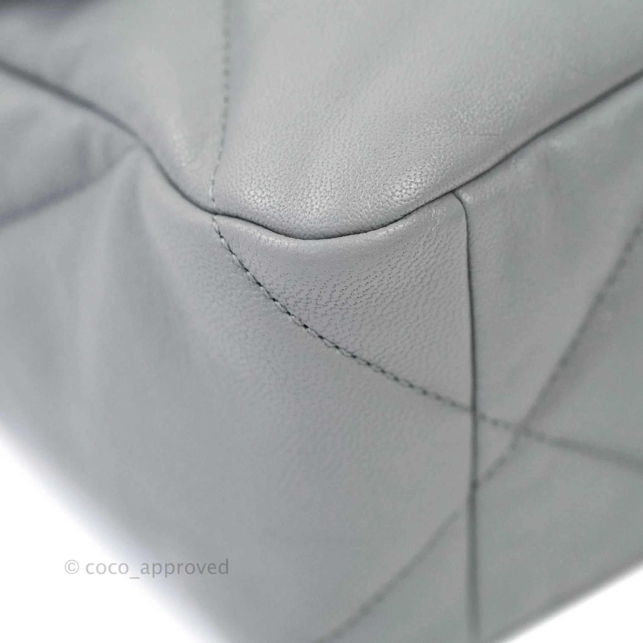 Chanel 19 Medium Grey Mixed Hardware Goatskin