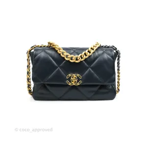 Chanel 19 Medium Navy Goatskin Mixed Hardware 20A
