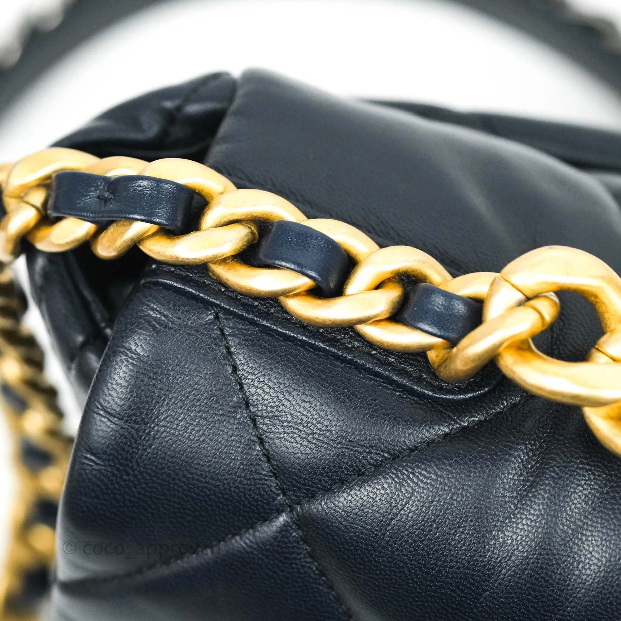 Chanel 19 Medium Navy Goatskin Mixed Hardware 20A