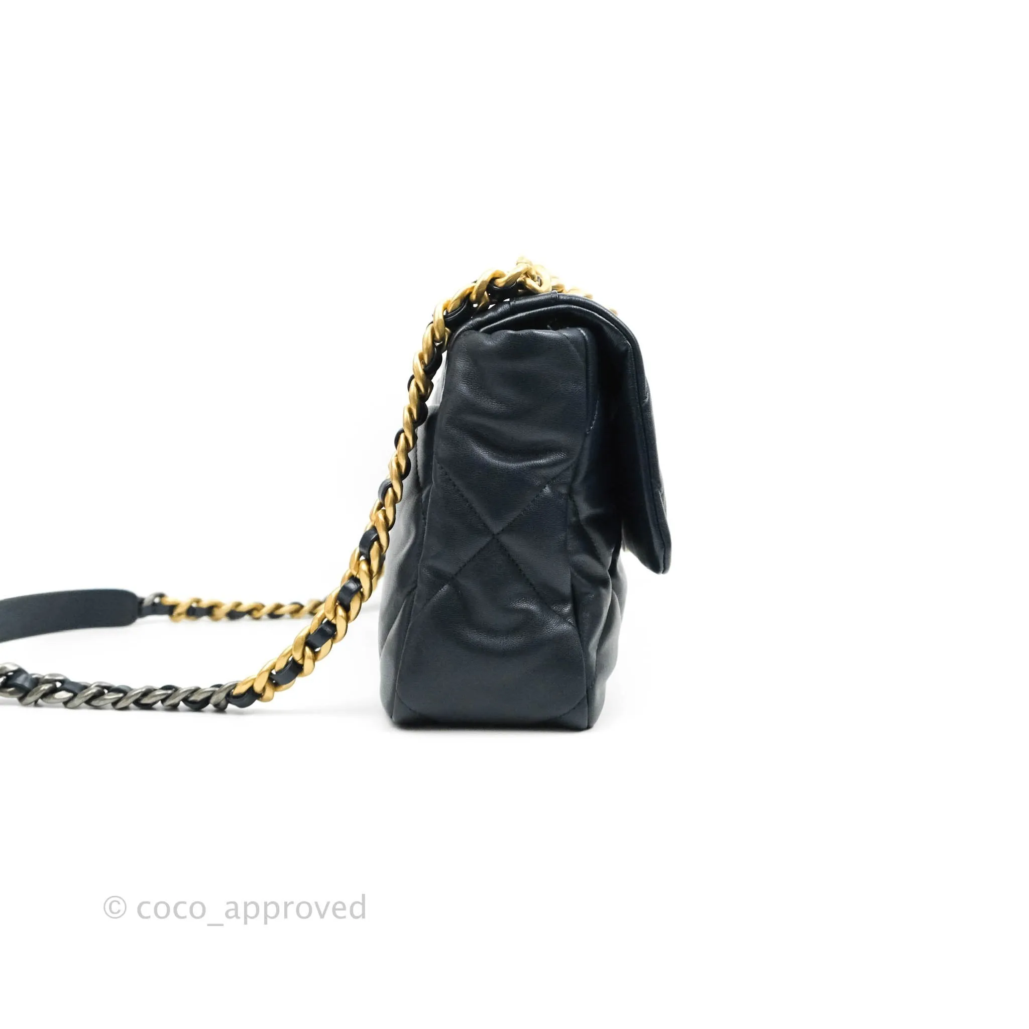 Chanel 19 Medium Navy Goatskin Mixed Hardware 20A