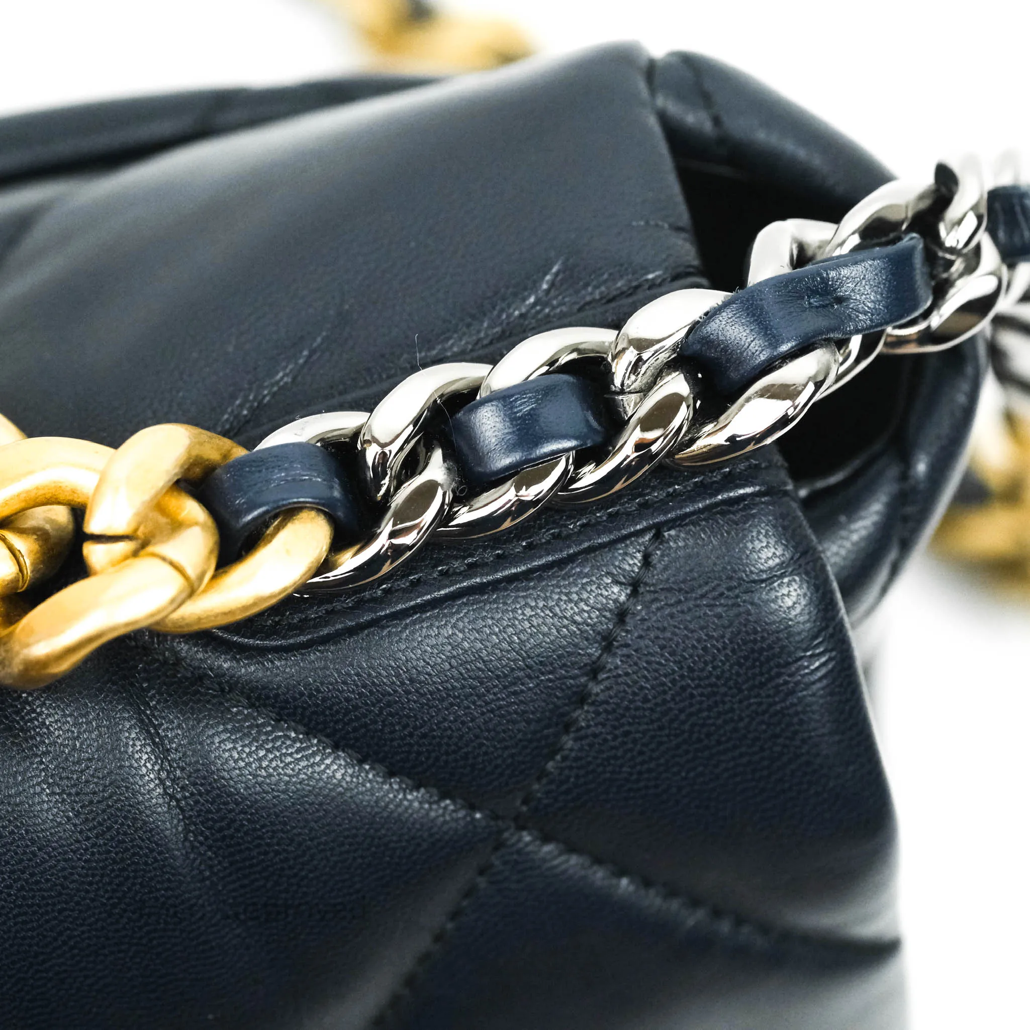 Chanel 19 Medium Navy Goatskin Mixed Hardware 20A