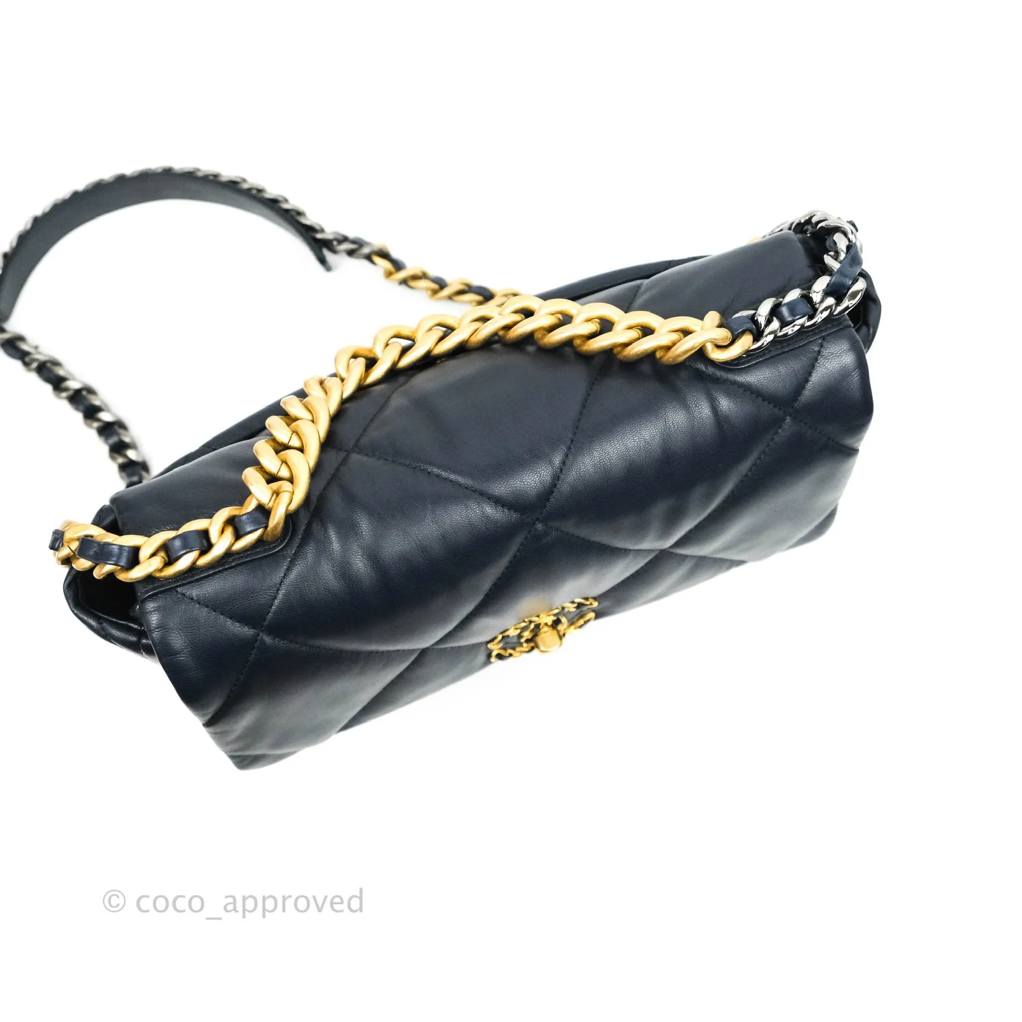 Chanel 19 Medium Navy Goatskin Mixed Hardware 20A