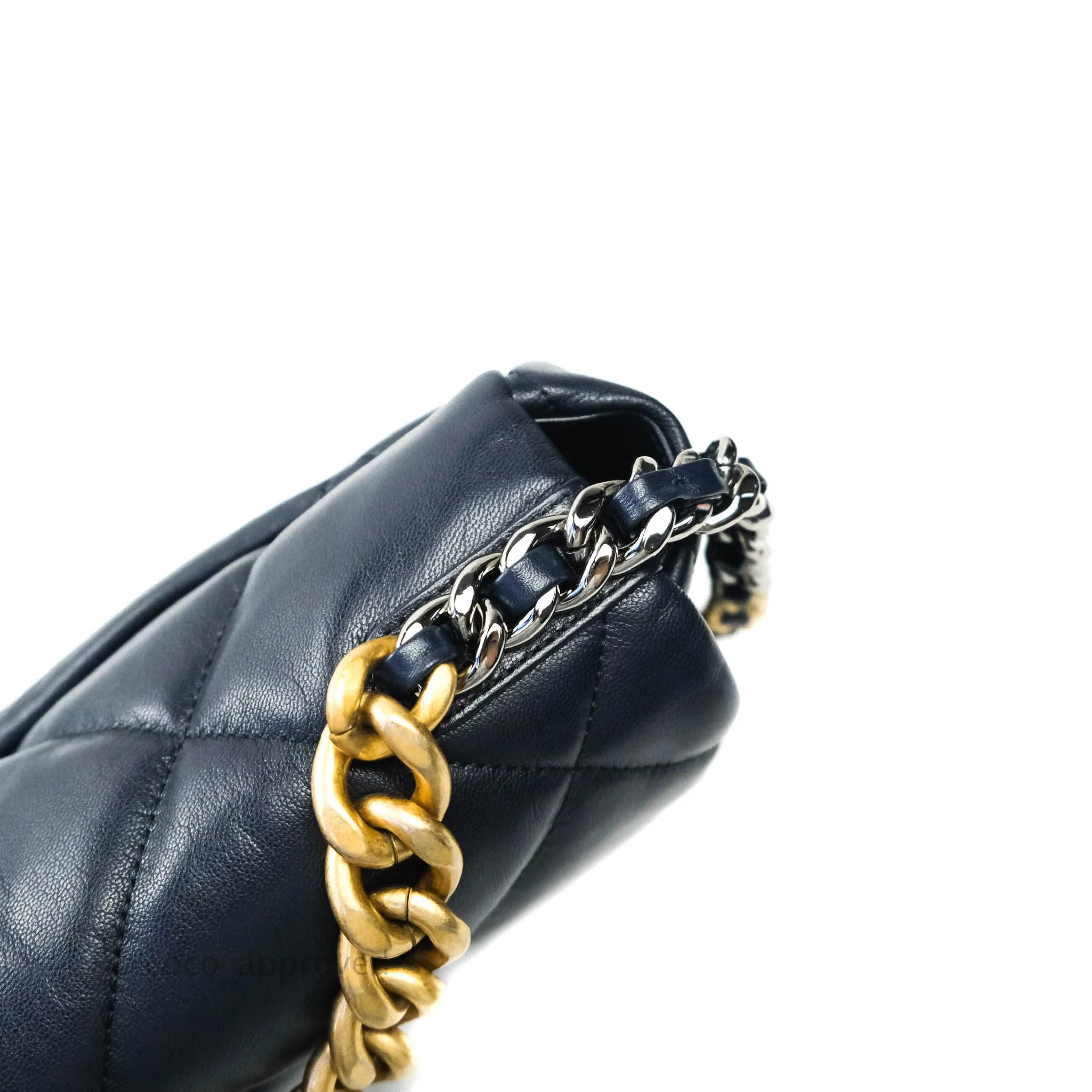 Chanel 19 Medium Navy Mixed Hardware Goatskin
