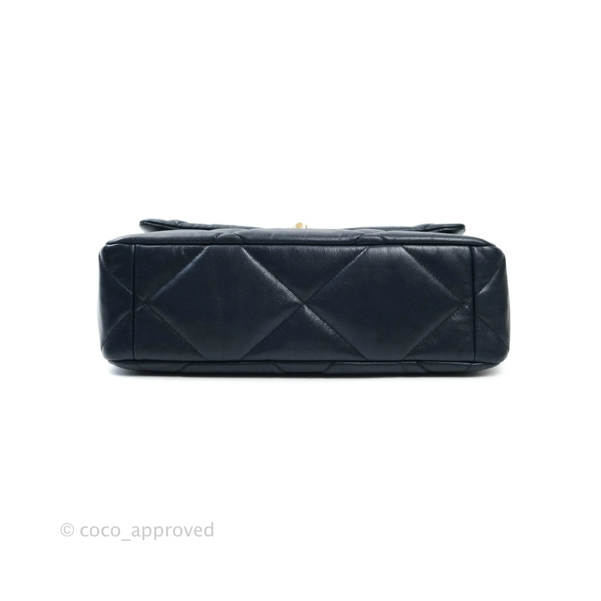 Chanel 19 Medium Navy Mixed Hardware Goatskin