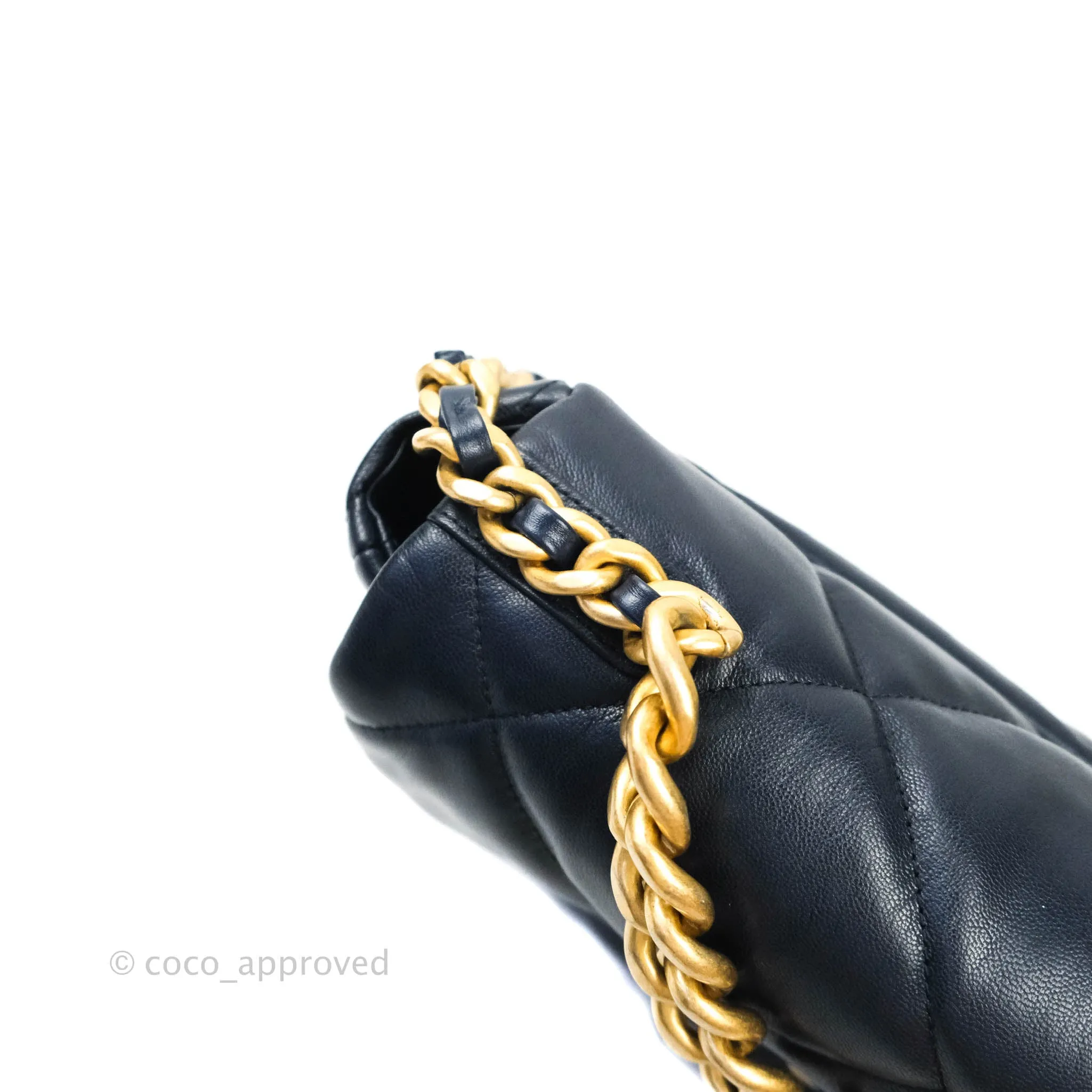 Chanel 19 Medium Navy Mixed Hardware Goatskin