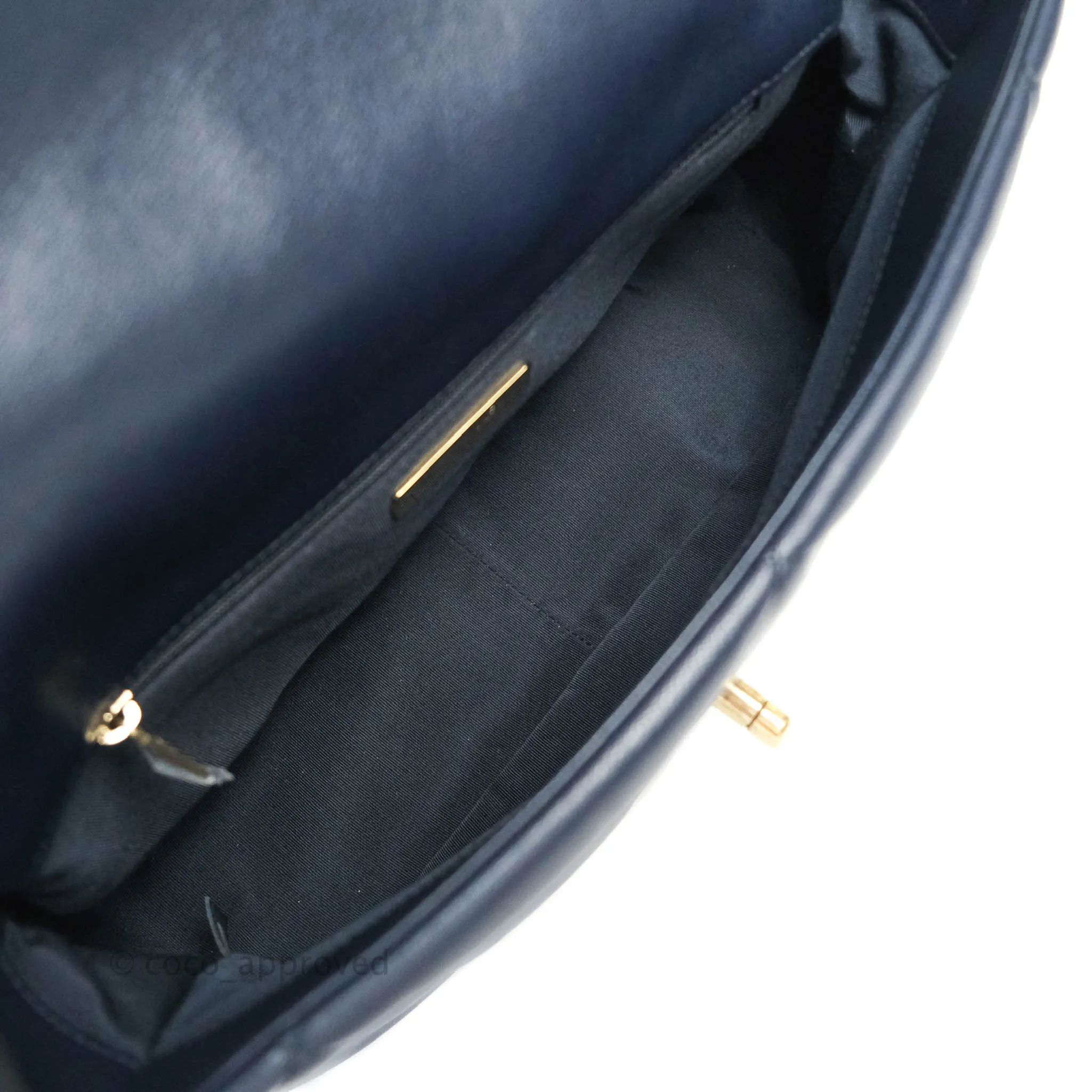 Chanel 19 Medium Navy Mixed Hardware Goatskin
