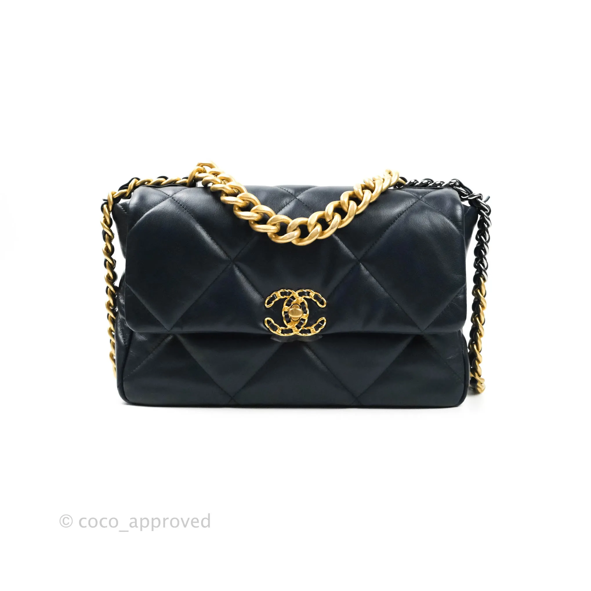 Chanel 19 Medium Navy Mixed Hardware