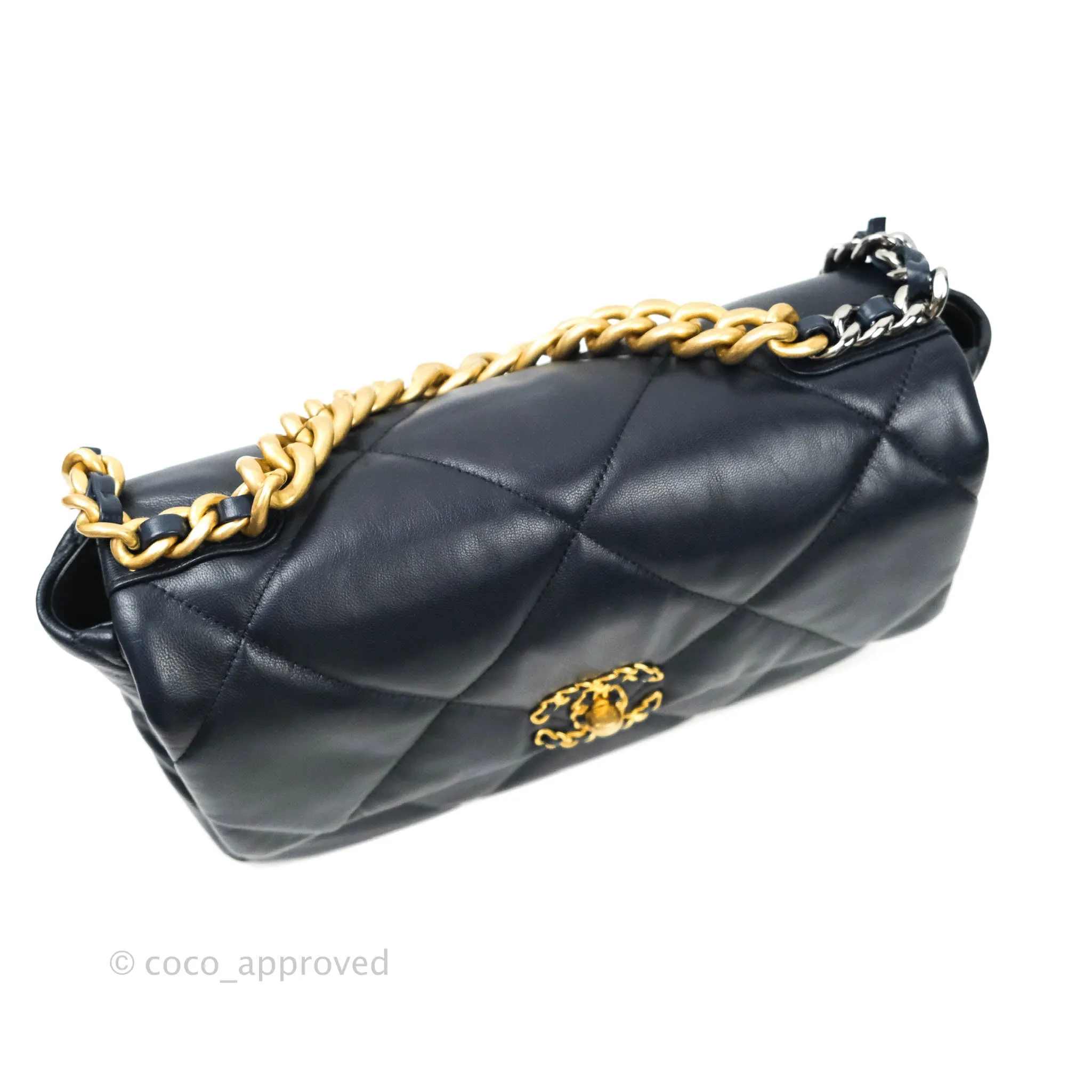 Chanel 19 Medium Navy Mixed Hardware