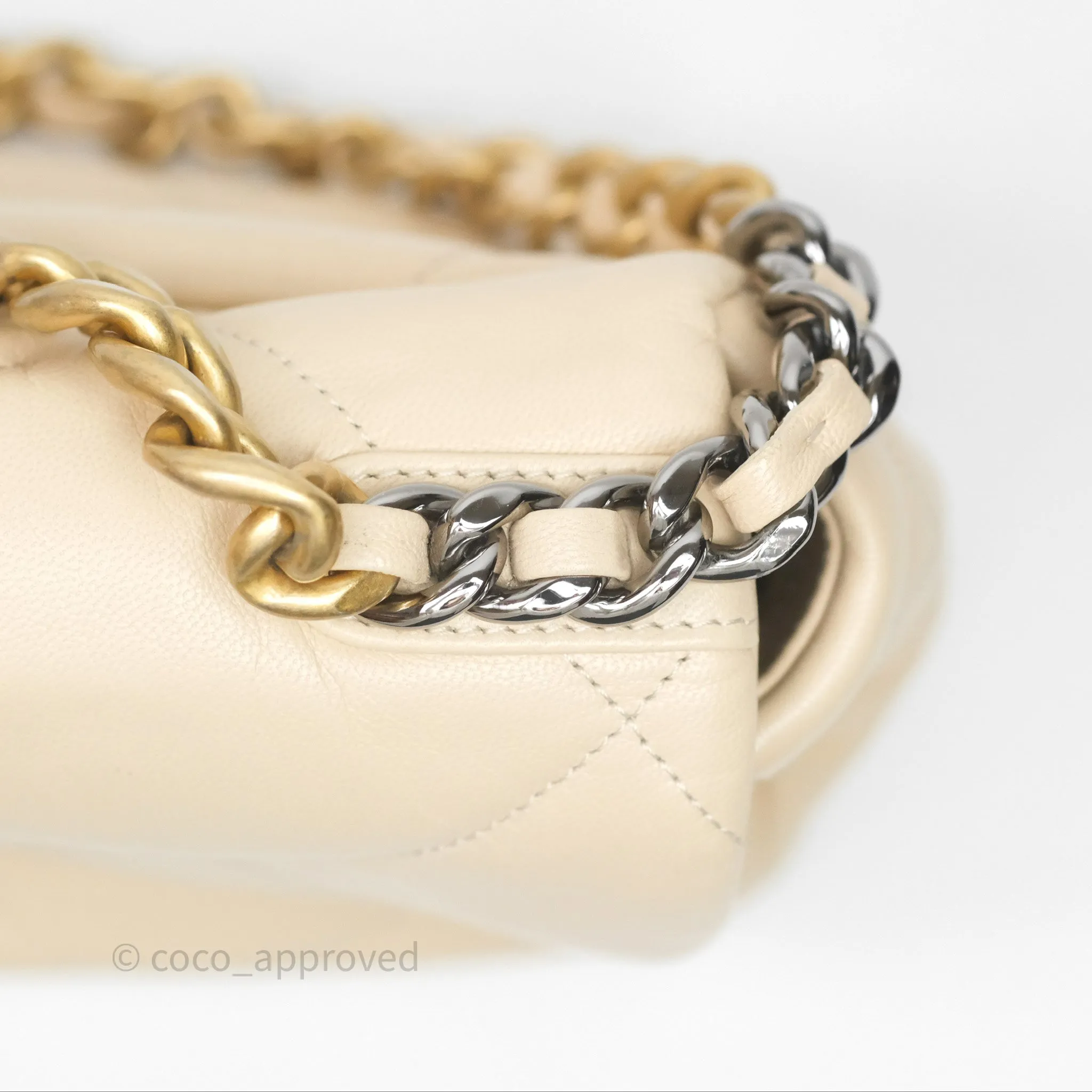 Chanel 19 Small Beige Mixed Hardware