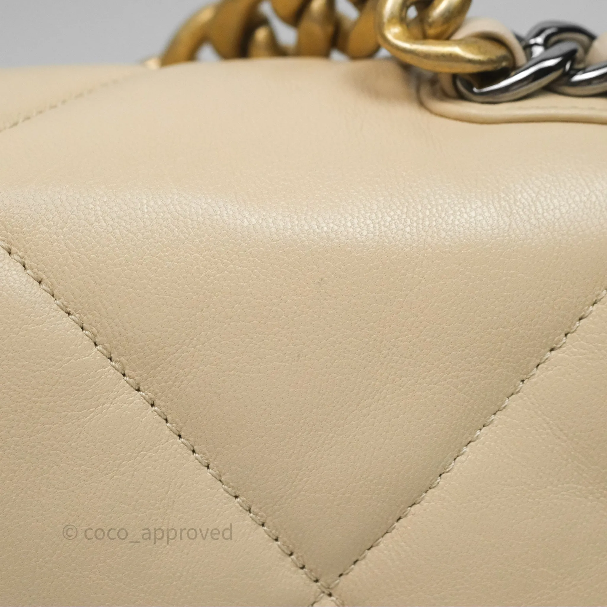 Chanel 19 Small Beige Mixed Hardware