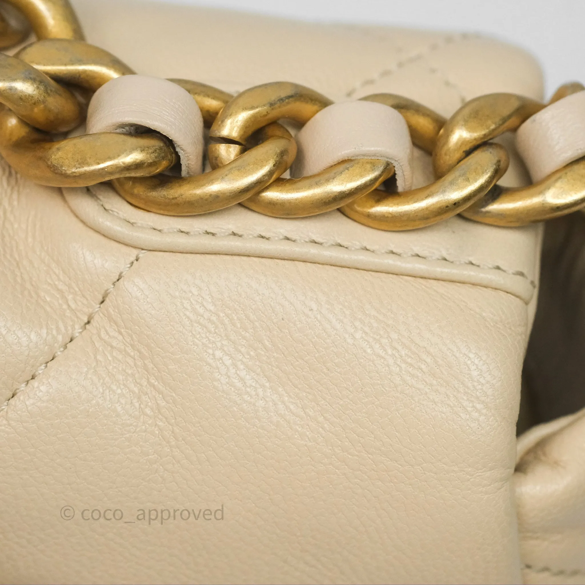 Chanel 19 Small Beige Mixed Hardware