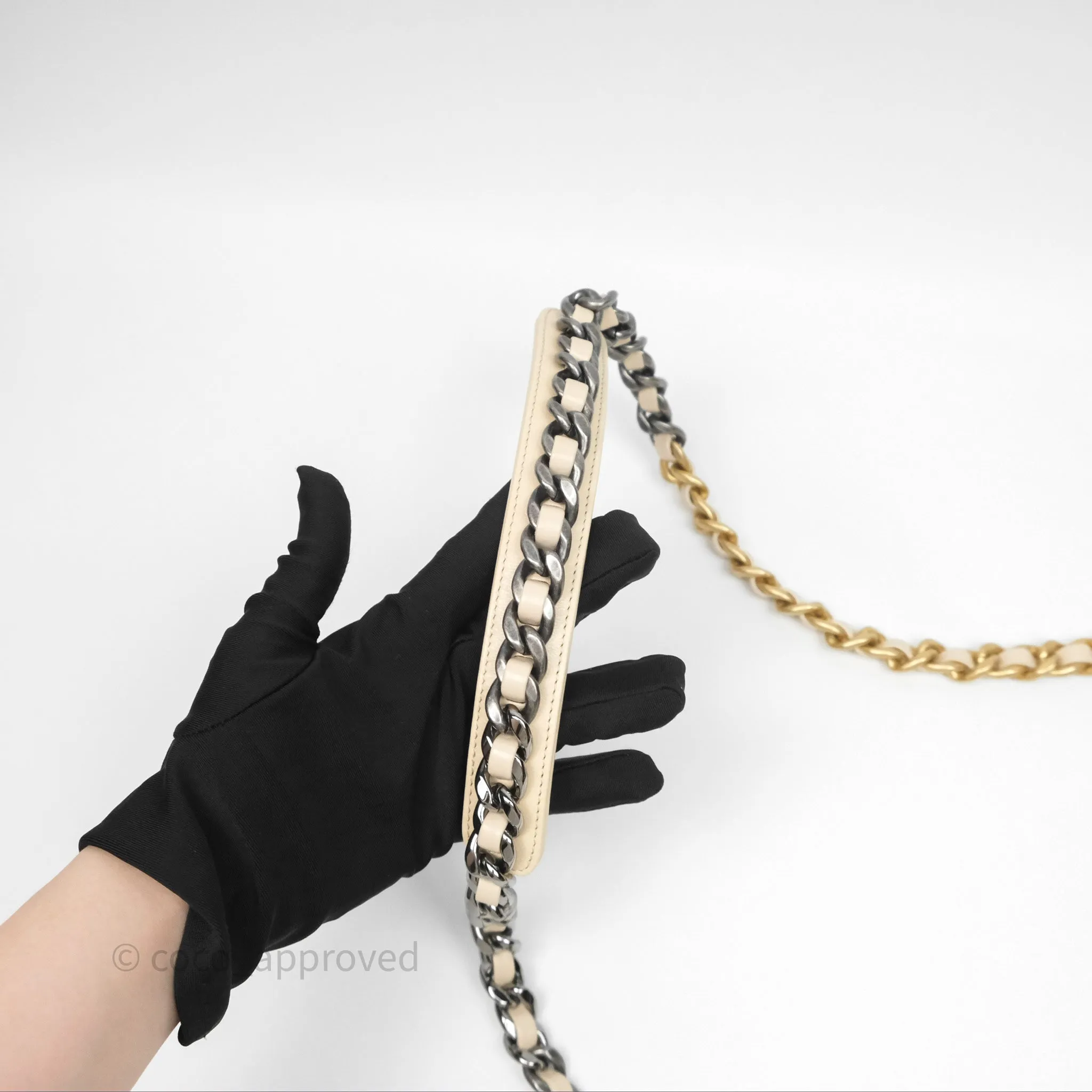 Chanel 19 Small Beige Mixed Hardware