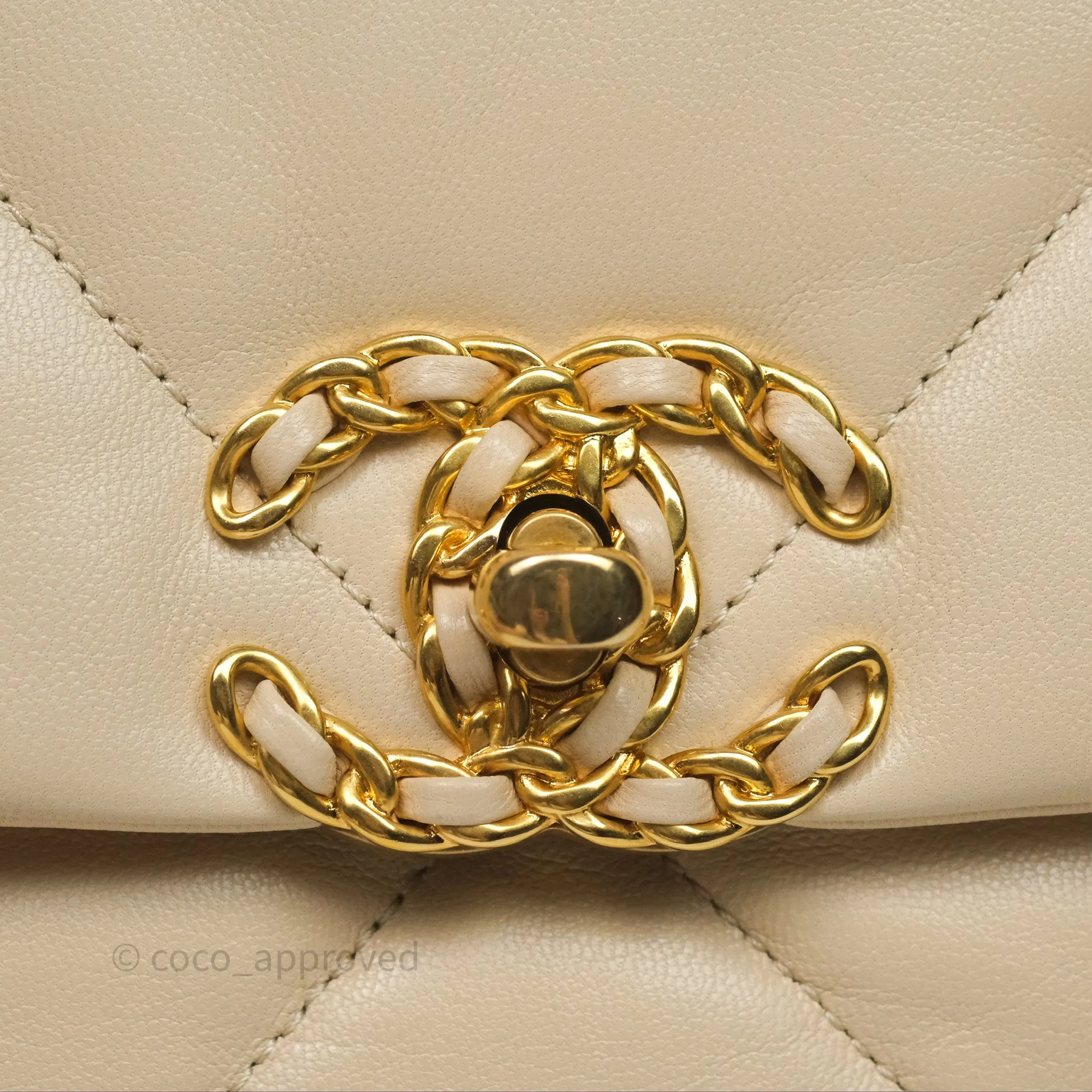 Chanel 19 Small Beige Mixed Hardware