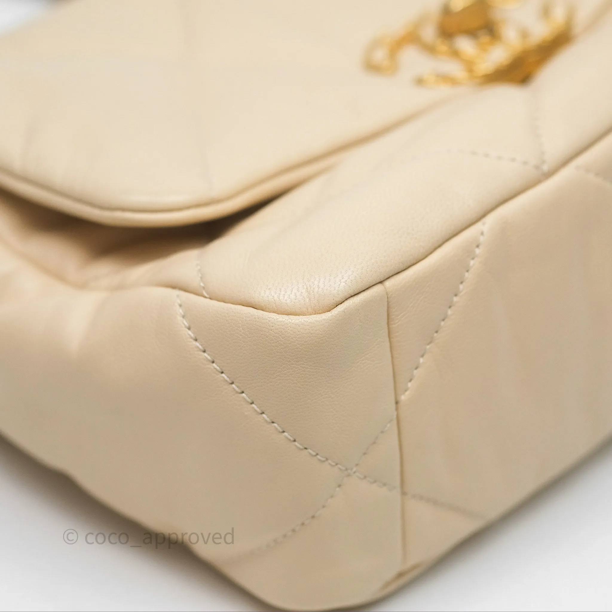 Chanel 19 Small Beige Mixed Hardware