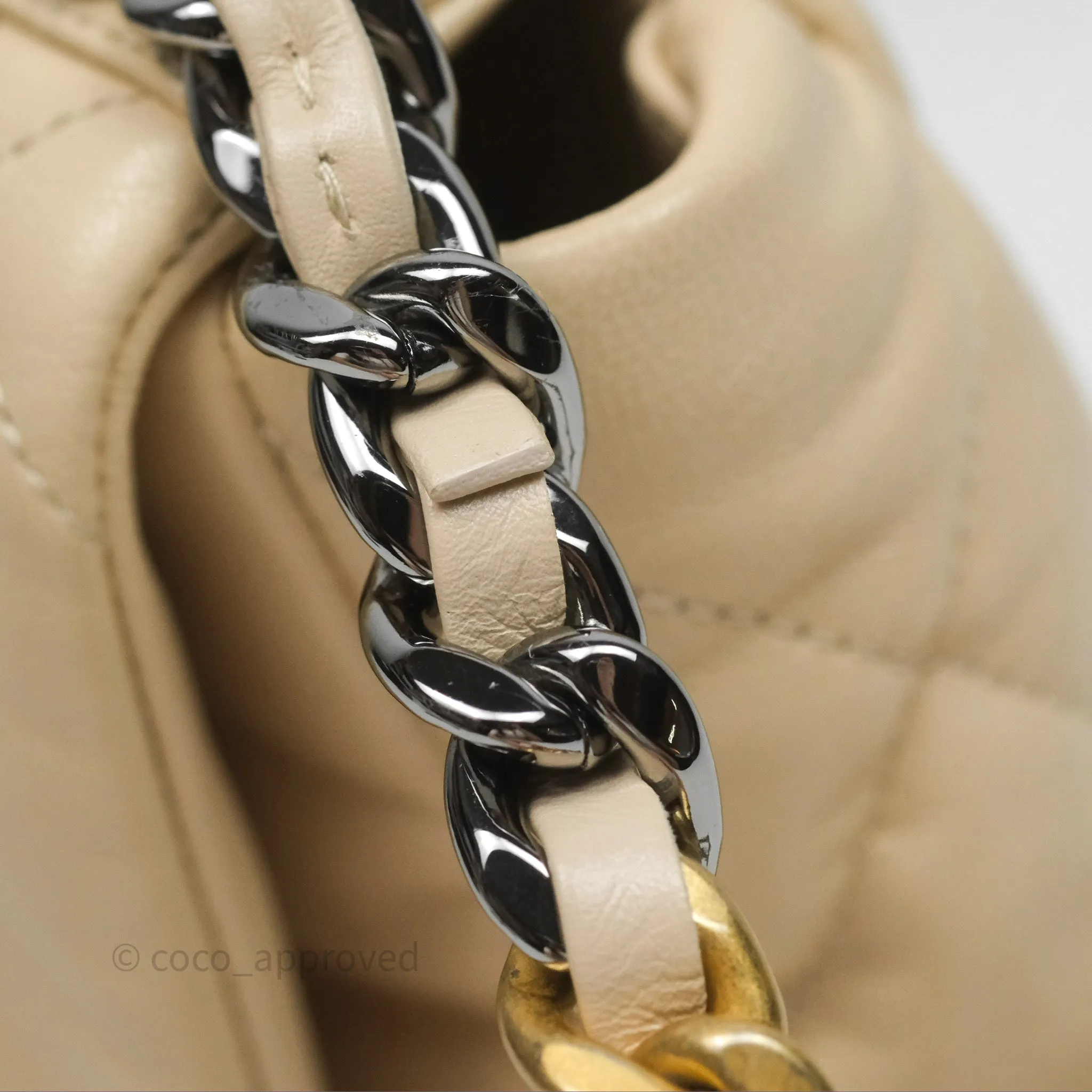 Chanel 19 Small Beige Mixed Hardware