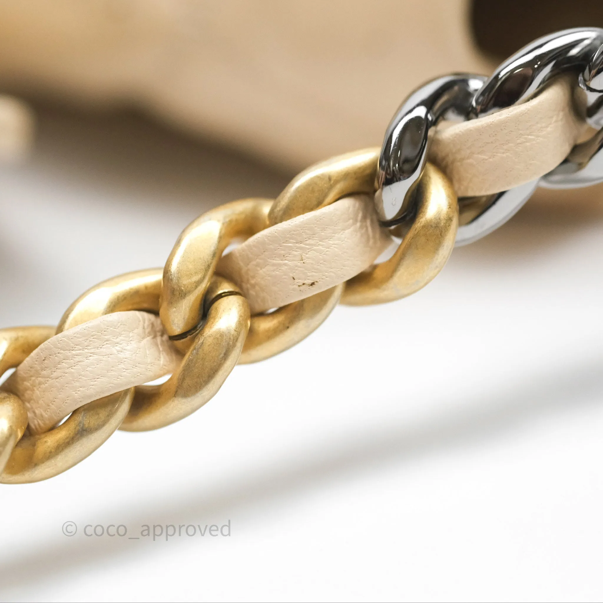 Chanel 19 Small Beige Mixed Hardware