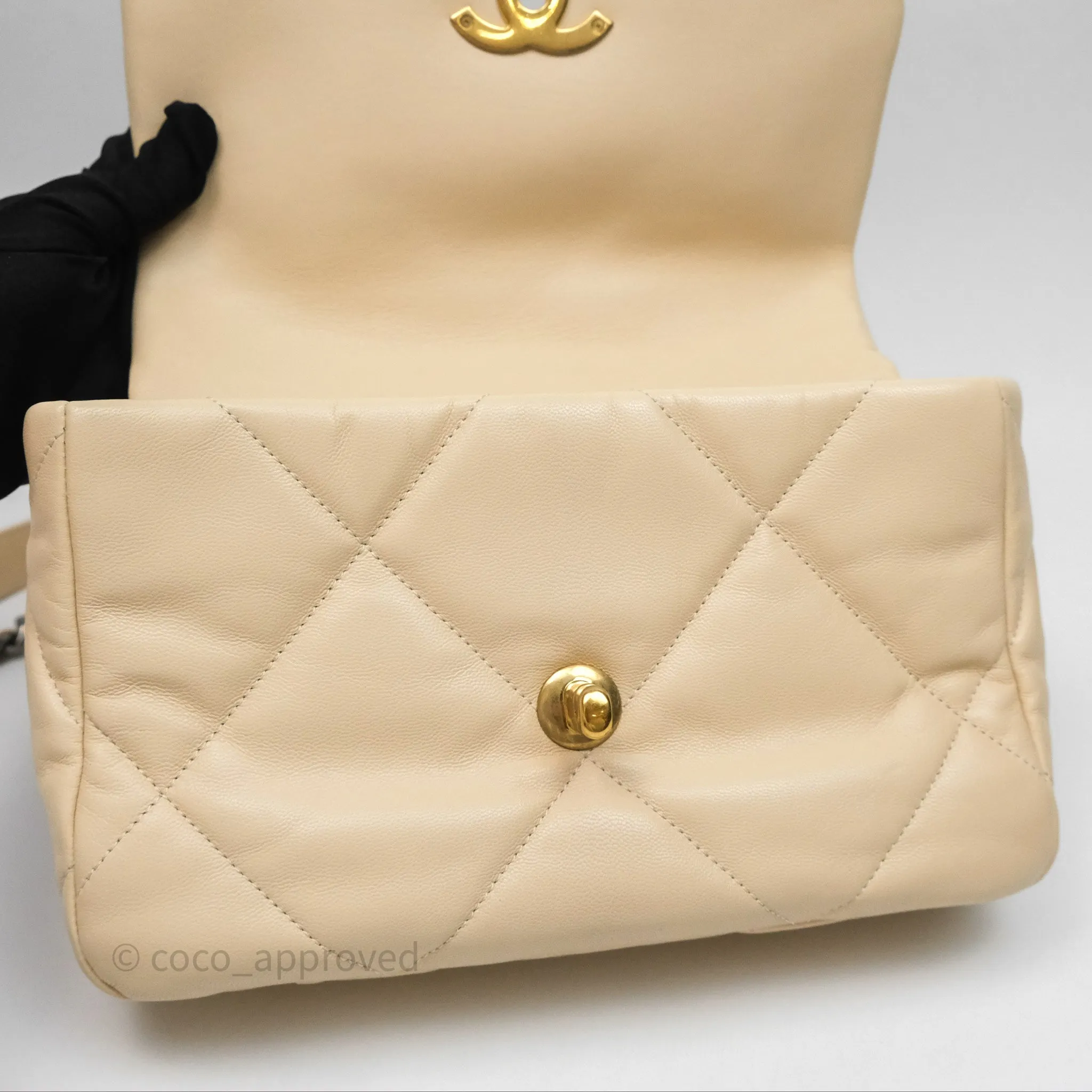 Chanel 19 Small Beige Mixed Hardware