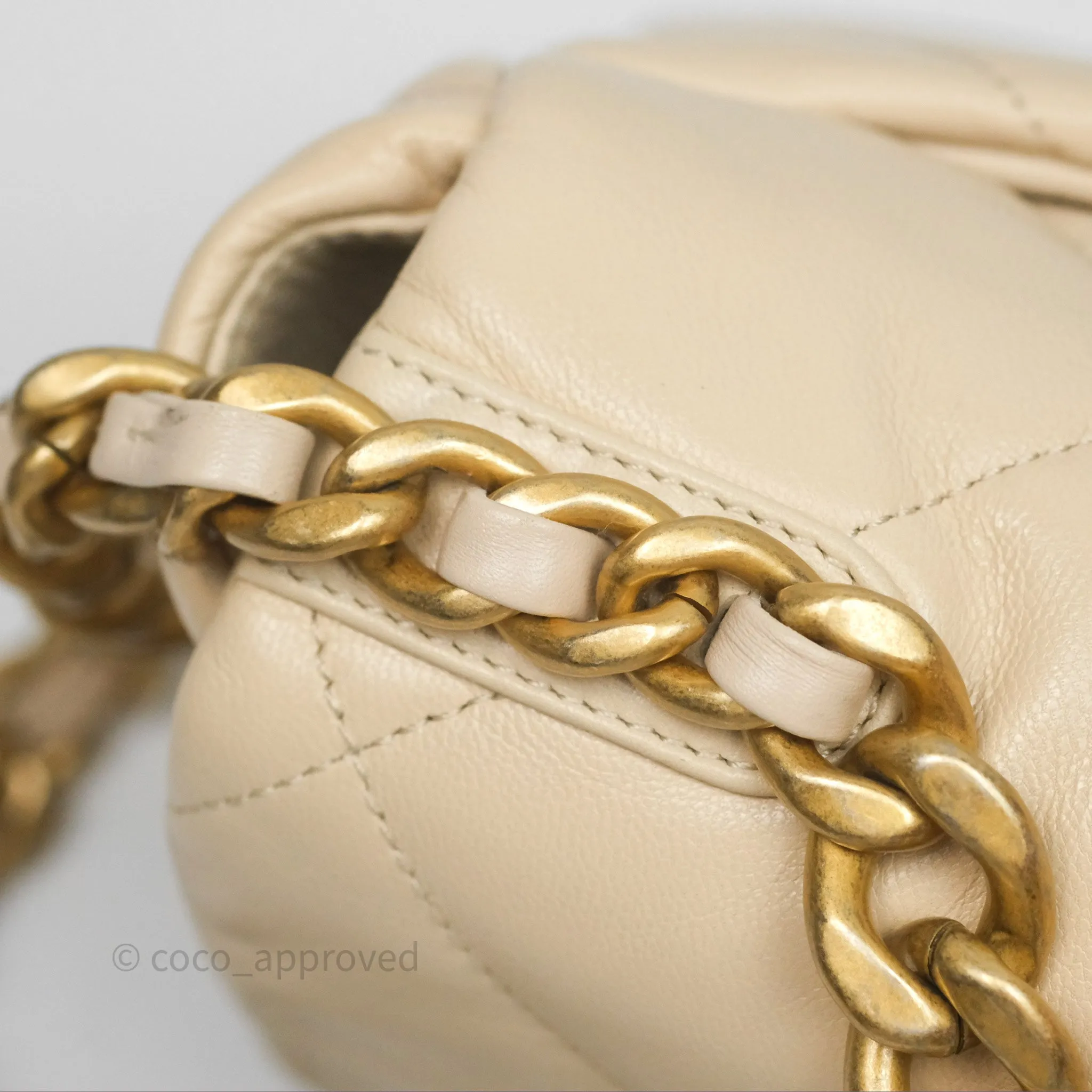 Chanel 19 Small Beige Mixed Hardware