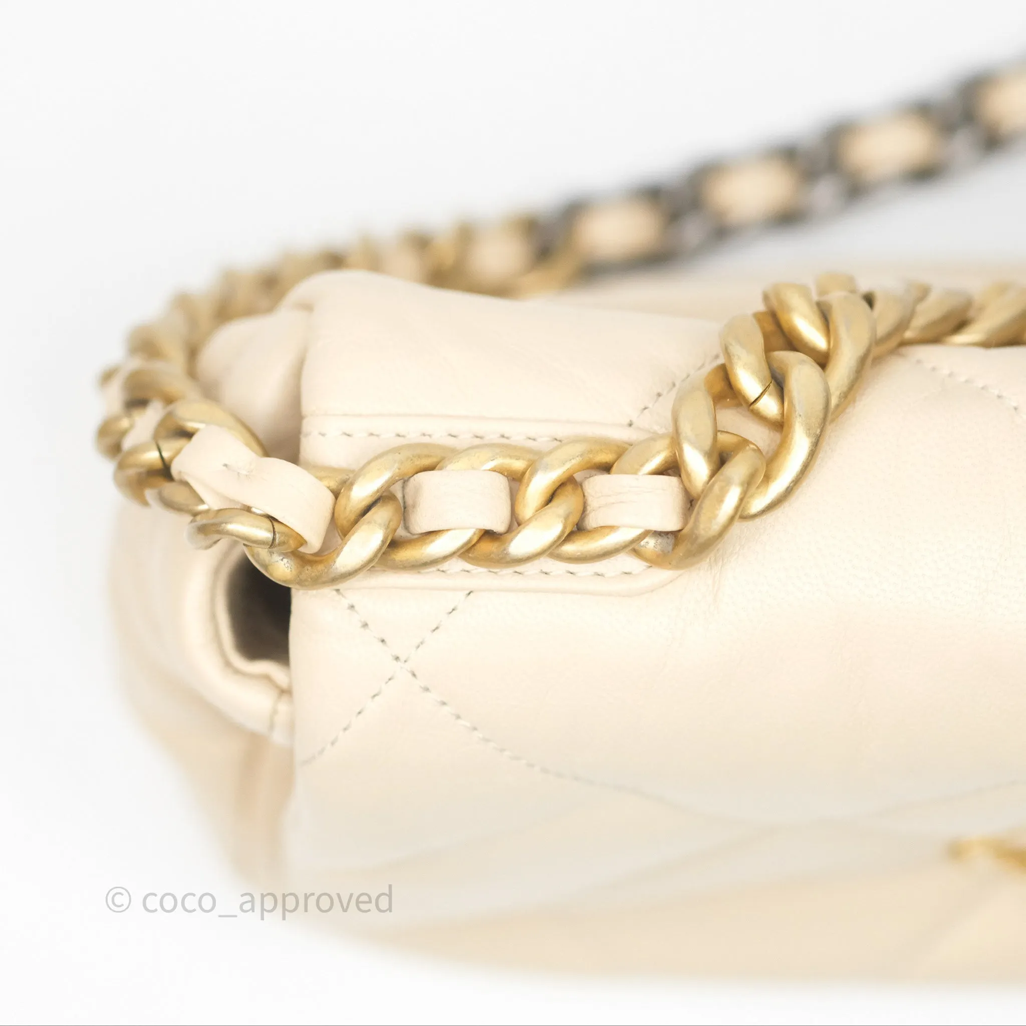 Chanel 19 Small Beige Mixed Hardware