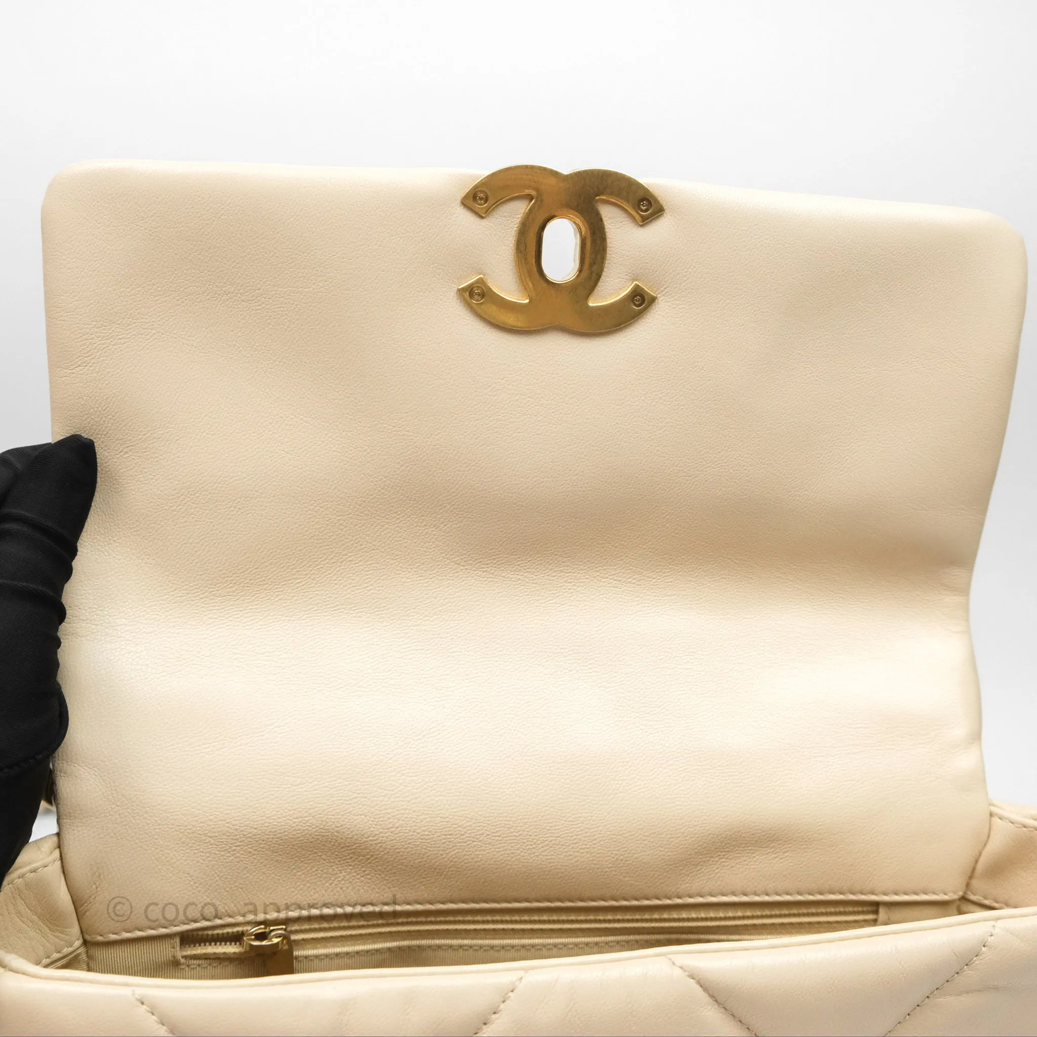 Chanel 19 Small Beige Mixed Hardware