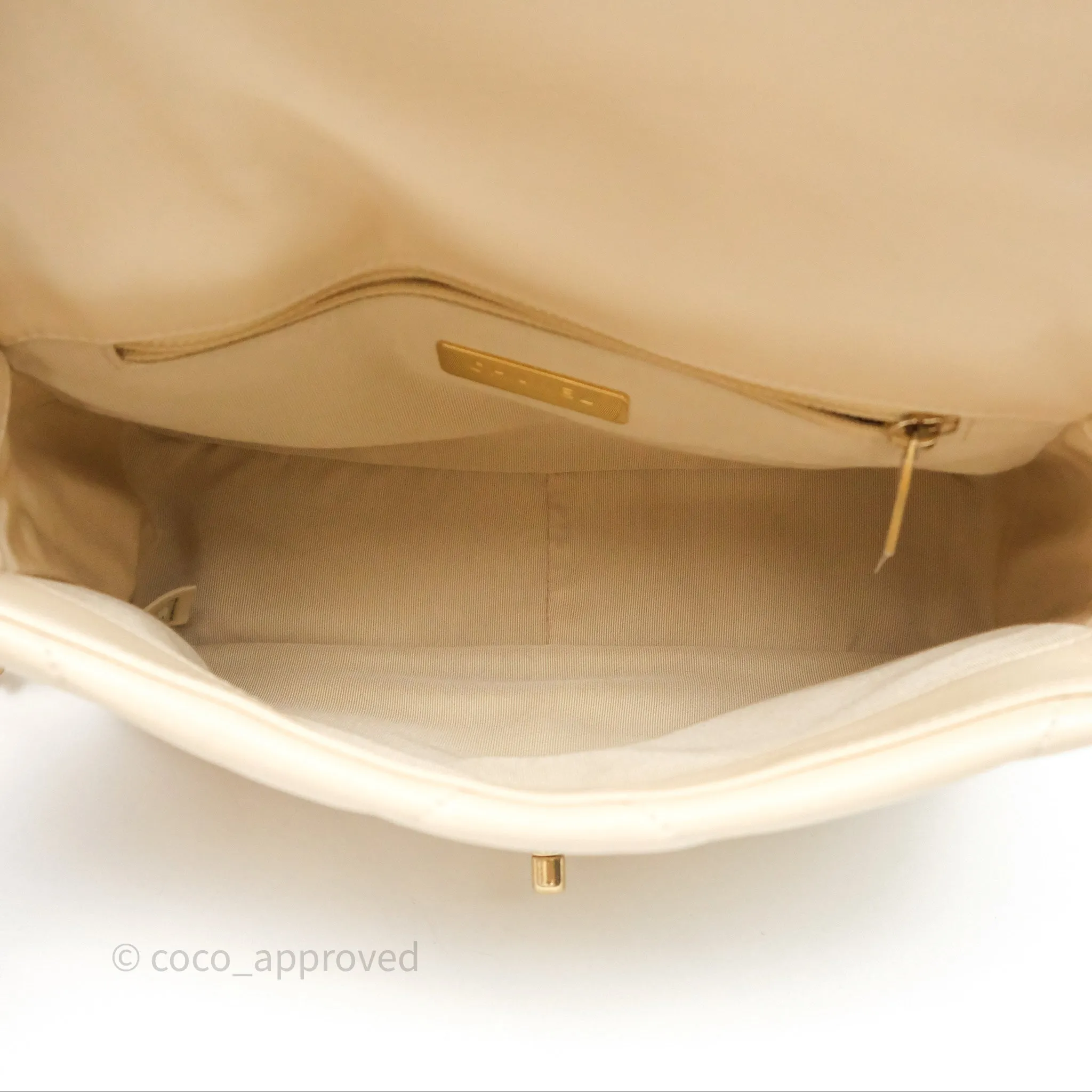 Chanel 19 Small Beige Mixed Hardware
