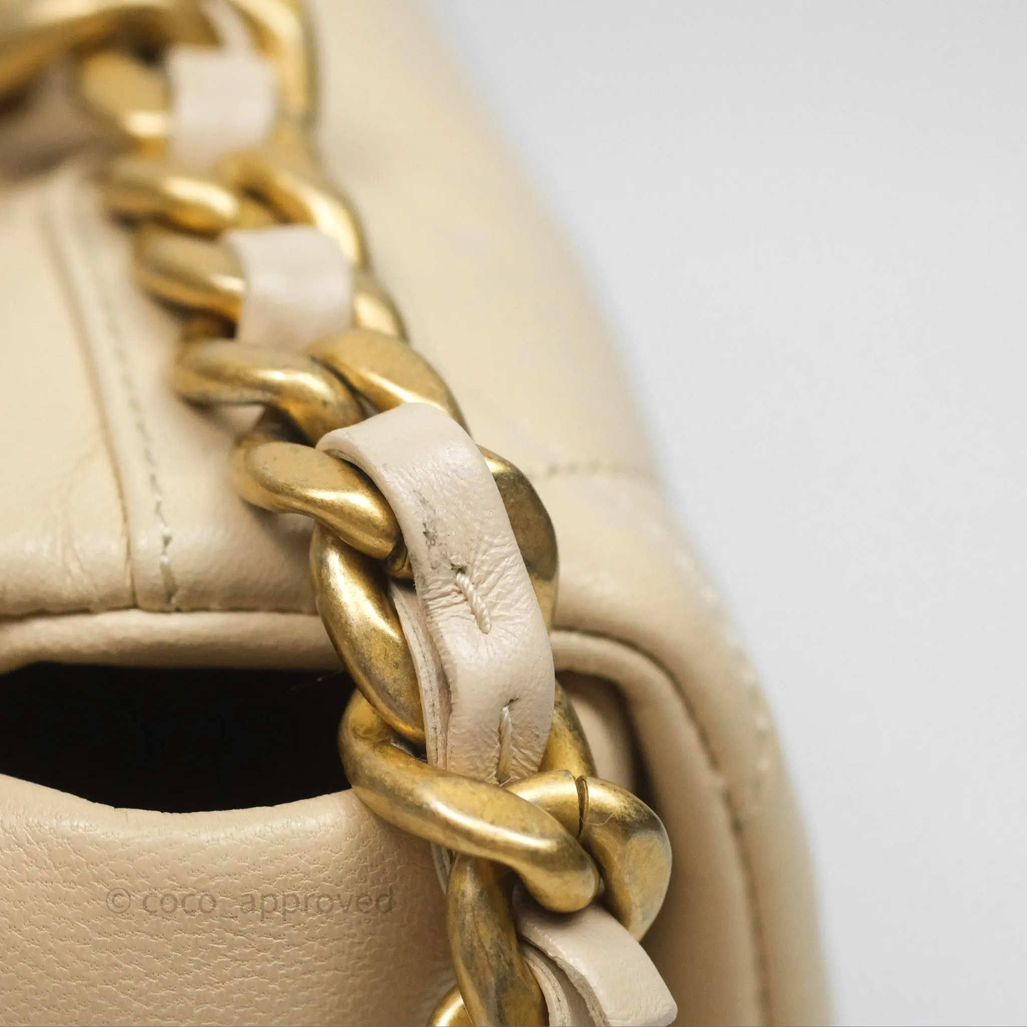 Chanel 19 Small Beige Mixed Hardware