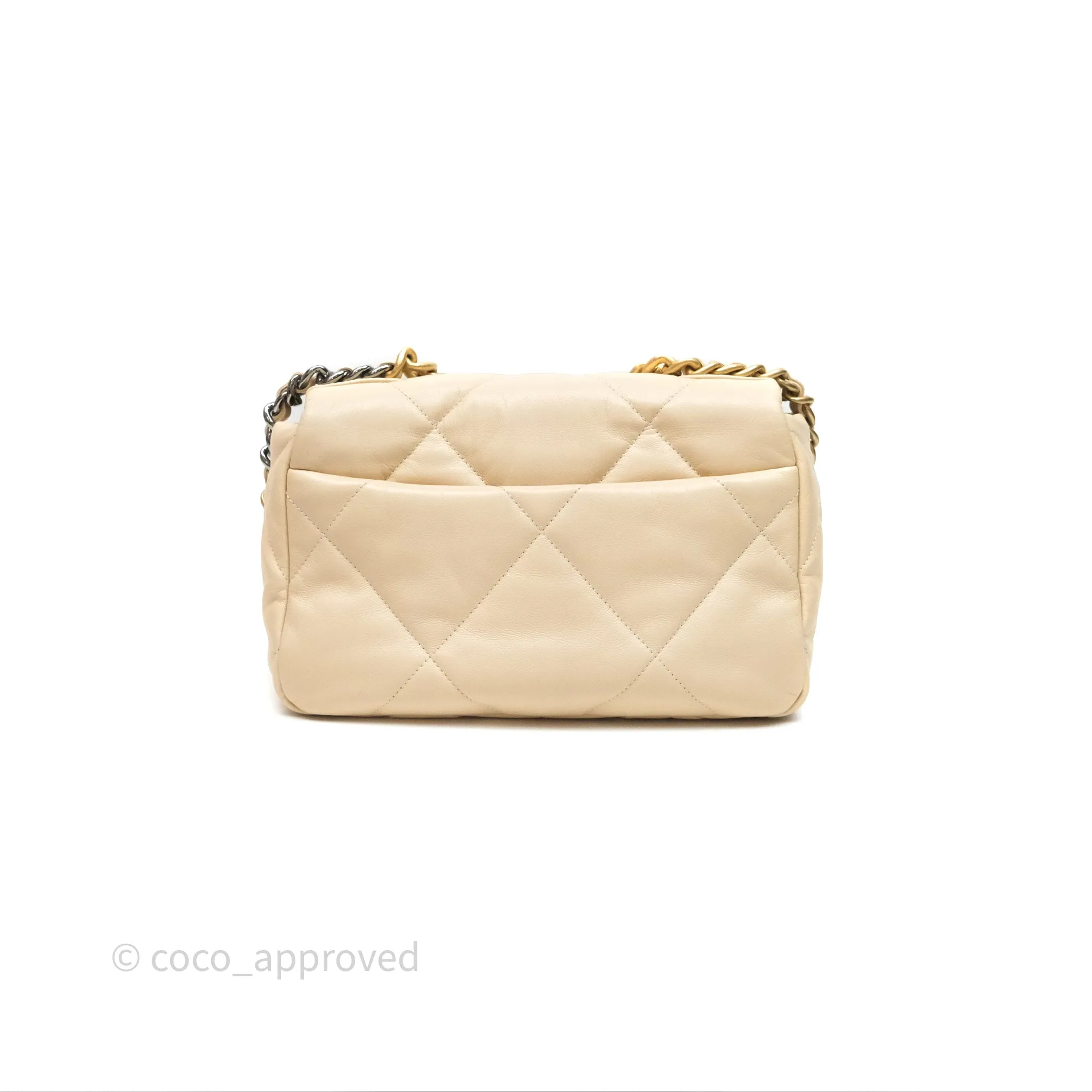 Chanel 19 Small Beige Mixed Hardware