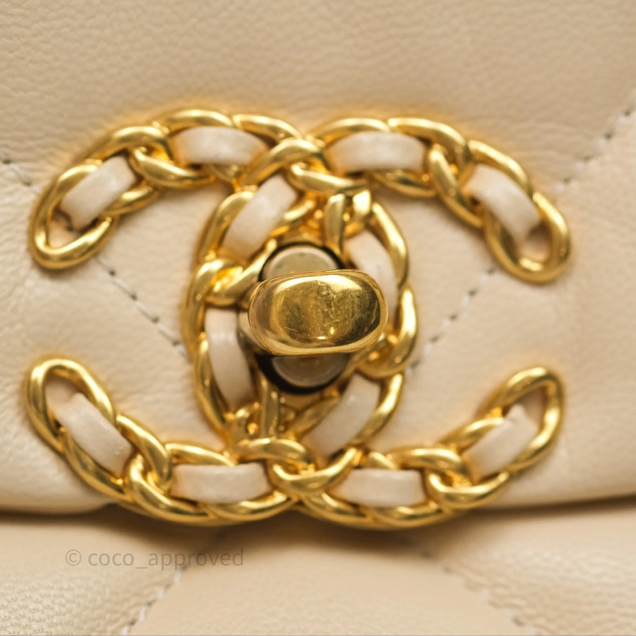 Chanel 19 Small Beige Mixed Hardware