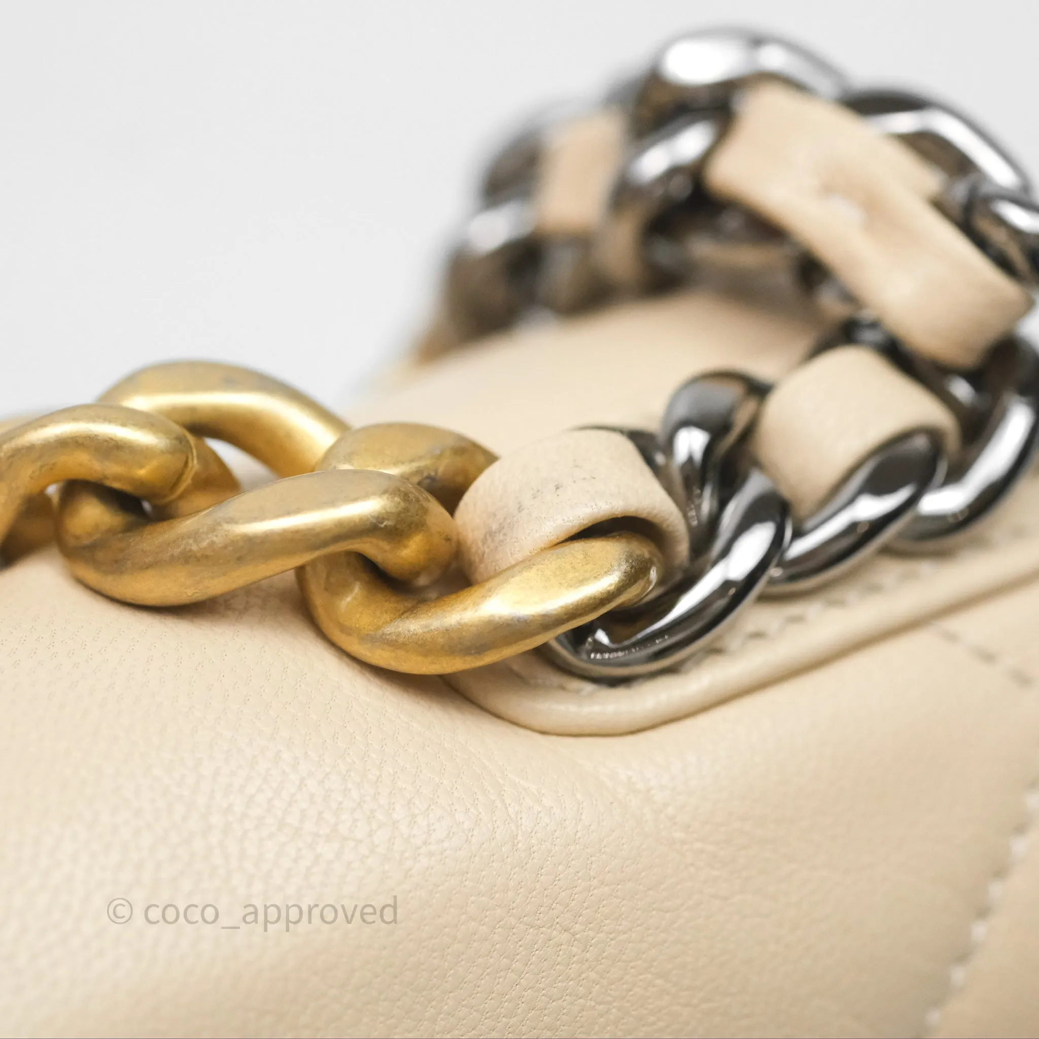 Chanel 19 Small Beige Mixed Hardware