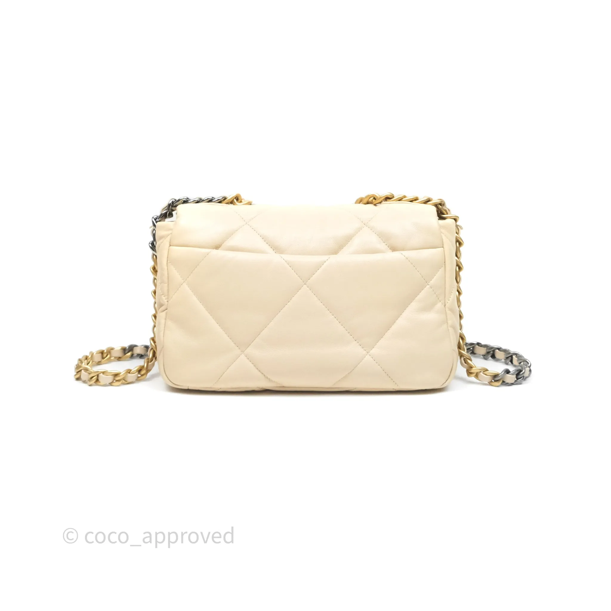 Chanel 19 Small Beige Mixed Hardware