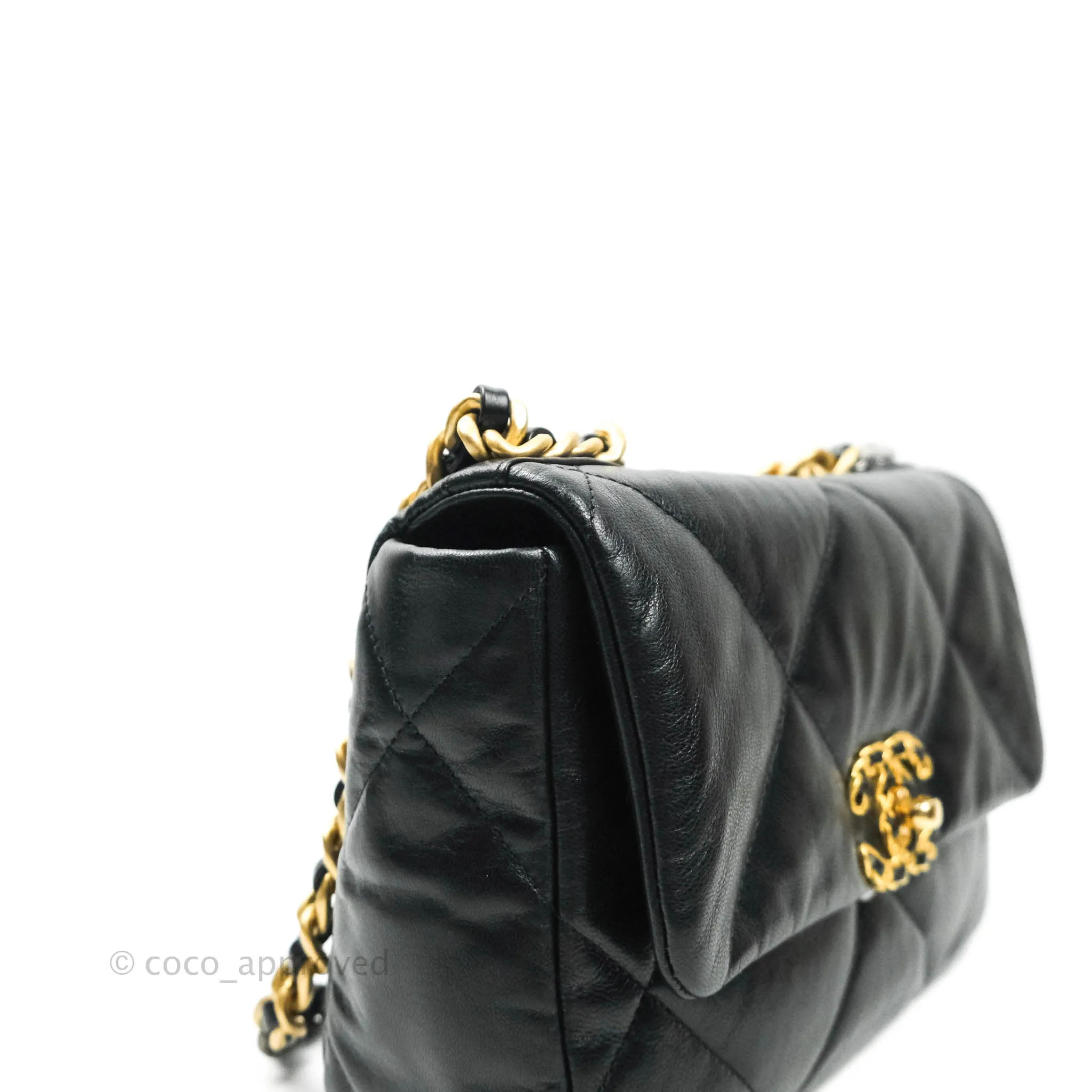Chanel 19 Small Black Goatskin Mixed Hardware