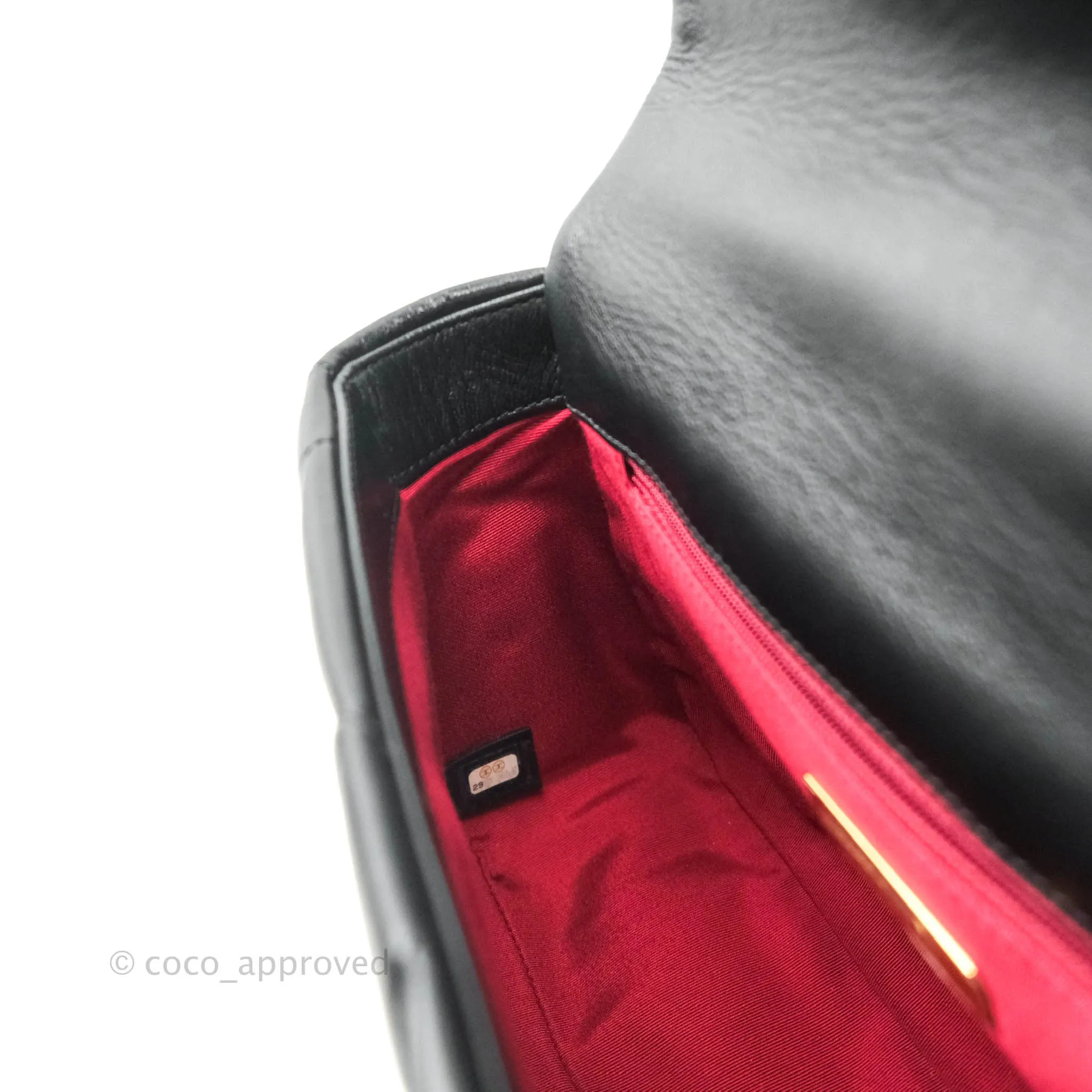 Chanel 19 Small Black Goatskin Mixed Hardware