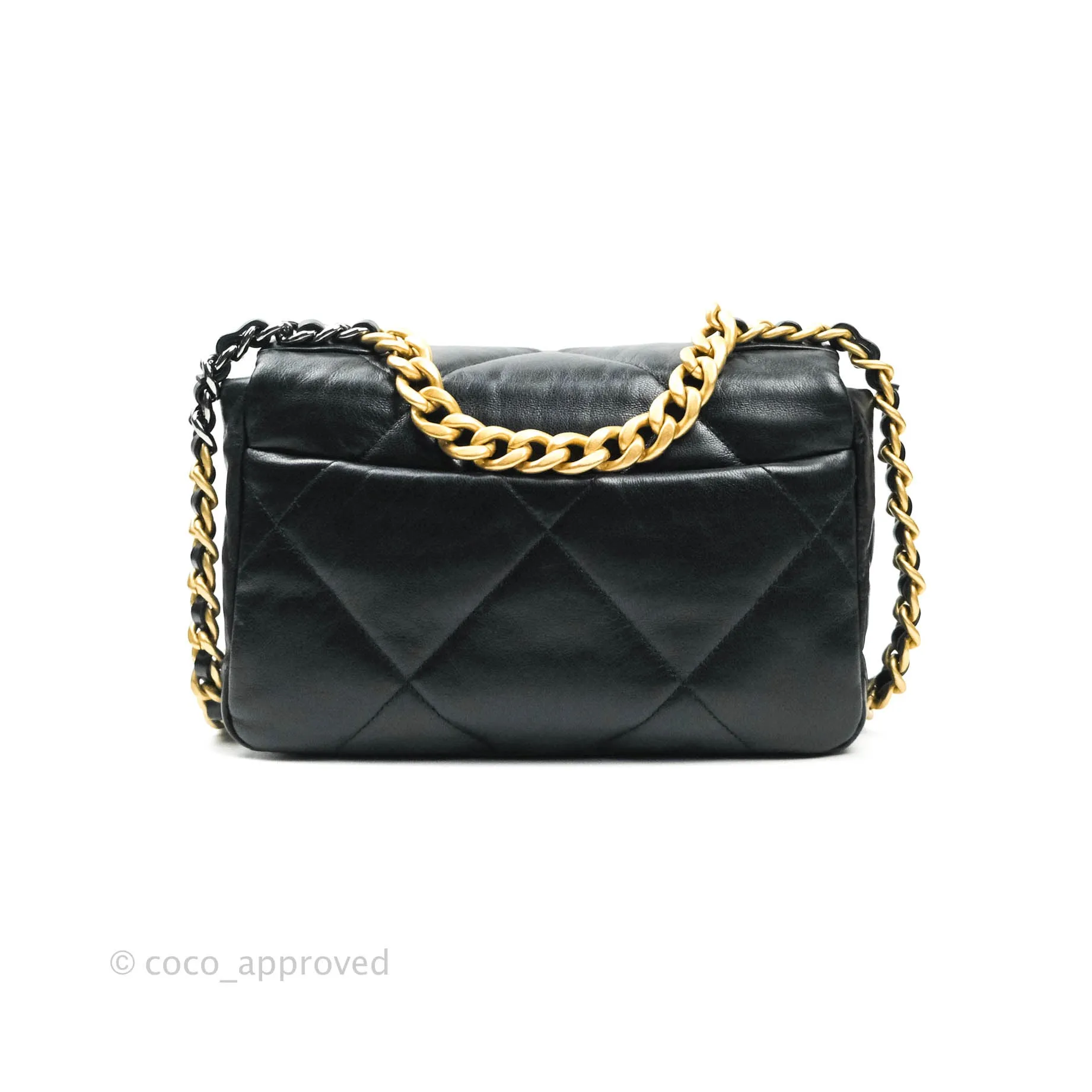 Chanel 19 Small Black Goatskin Mixed Hardware