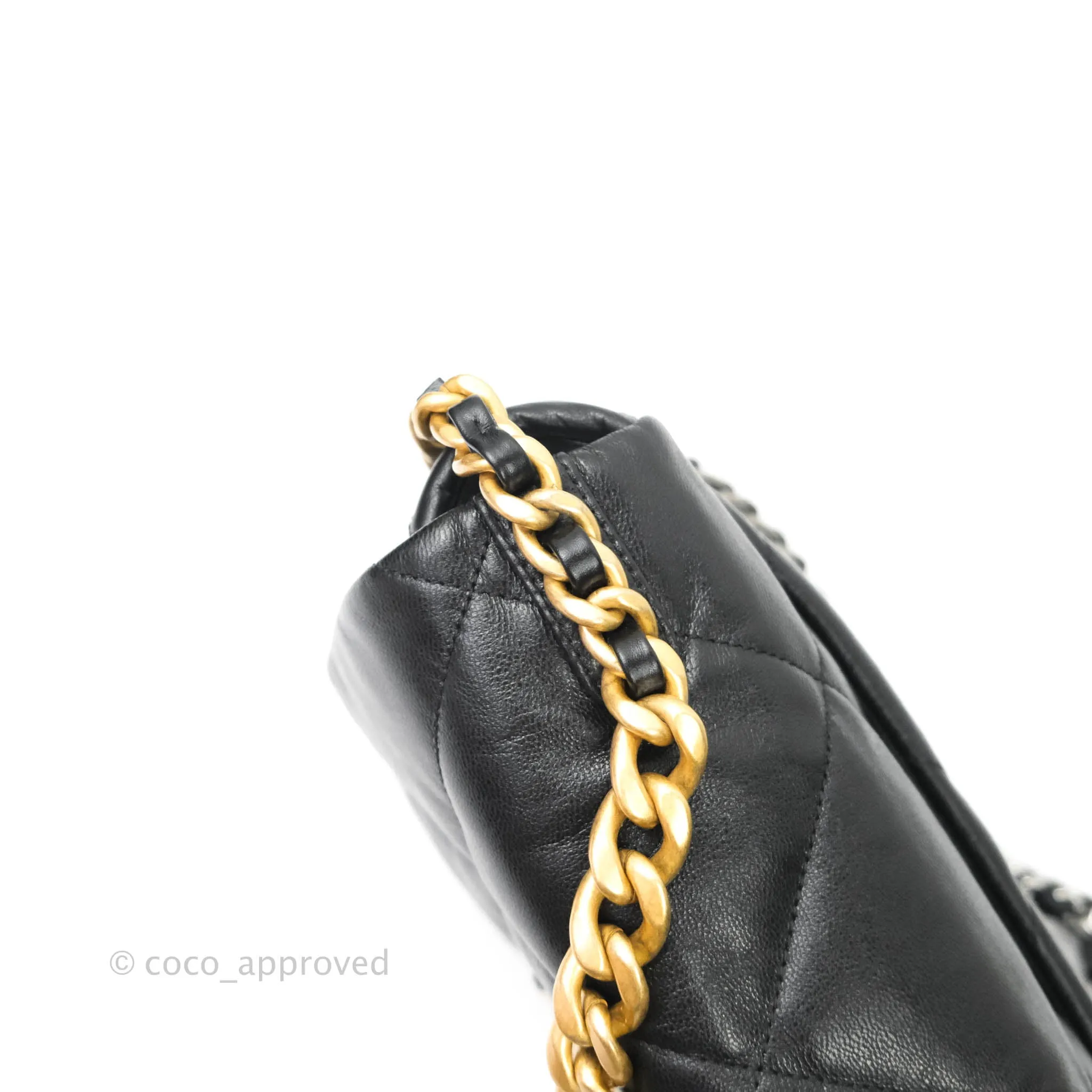 Chanel 19 Small Black Goatskin Mixed Hardware